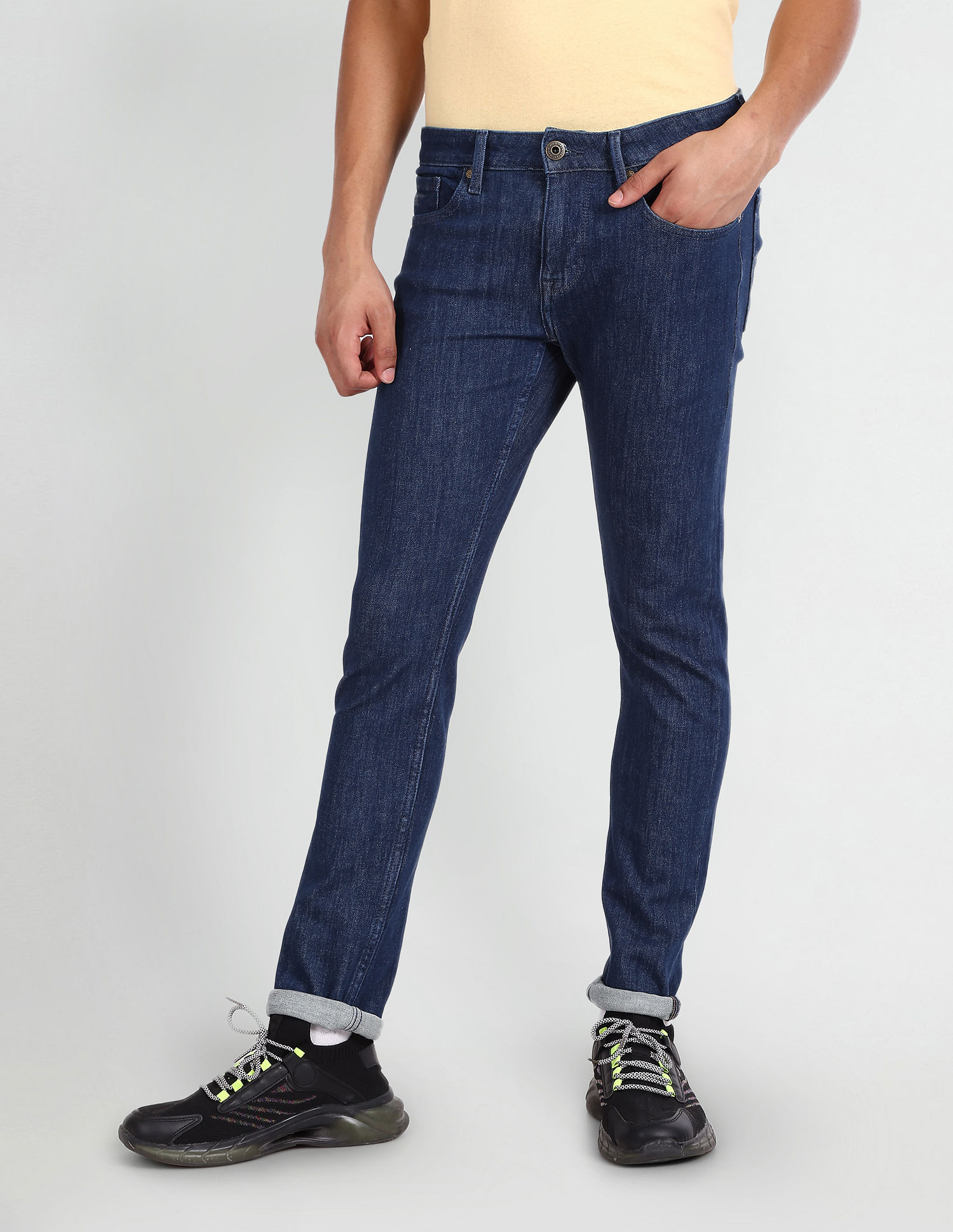 Flying Machine Jackson Super Skinny Rinsed Jeans
