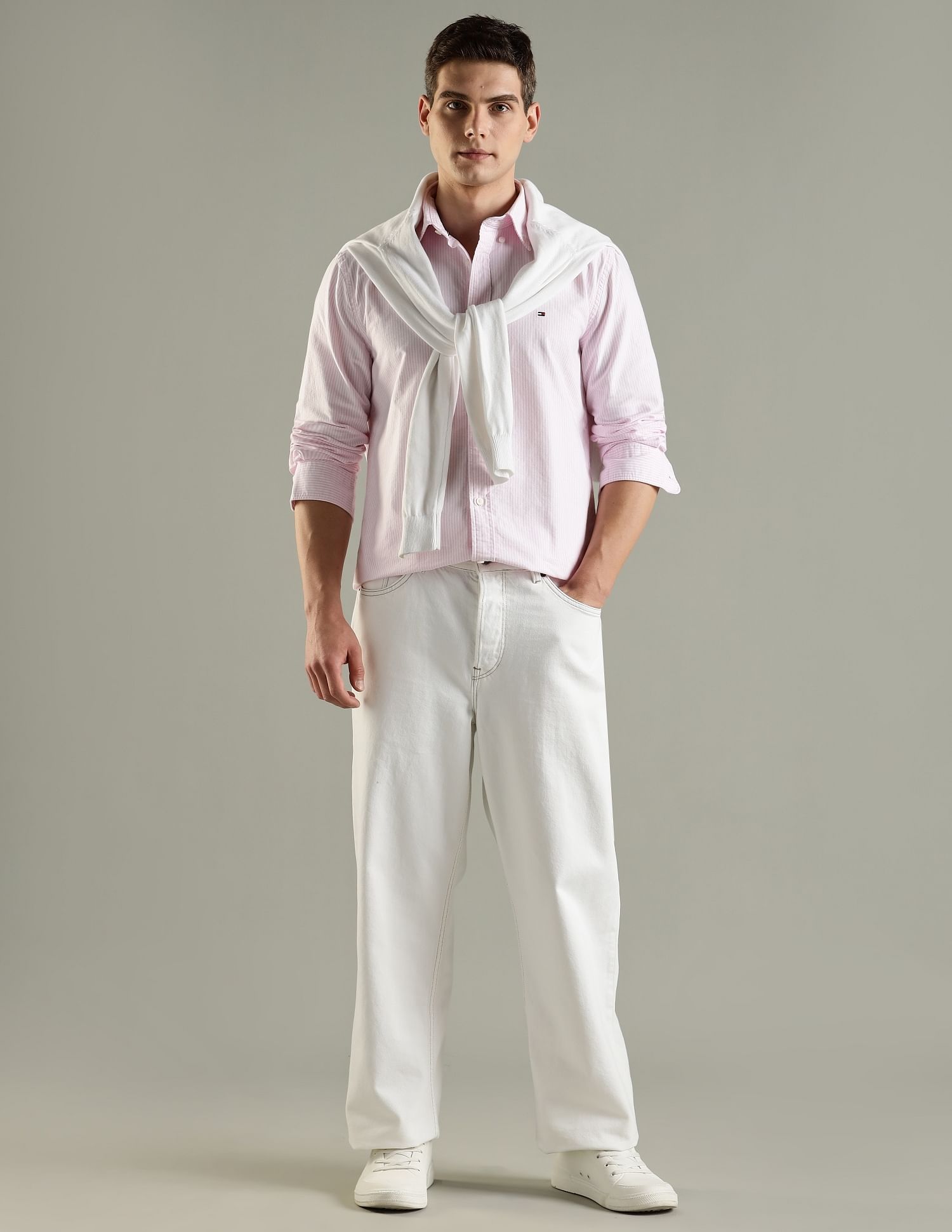 Tommy Hilfiger Solid Regular Fit Cotton Shirt