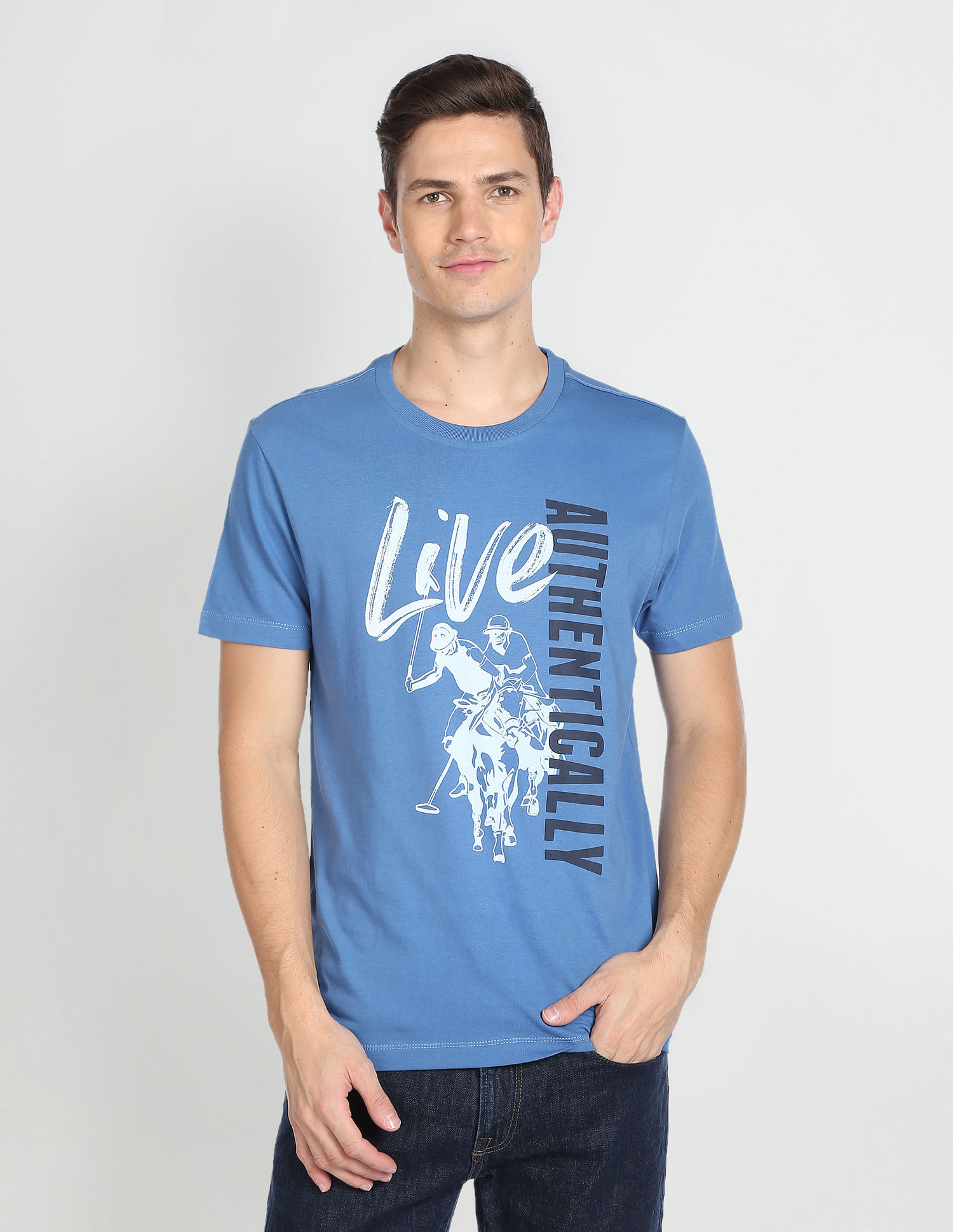U.S. Polo Assn. Cotton Brand Print T-Shirt