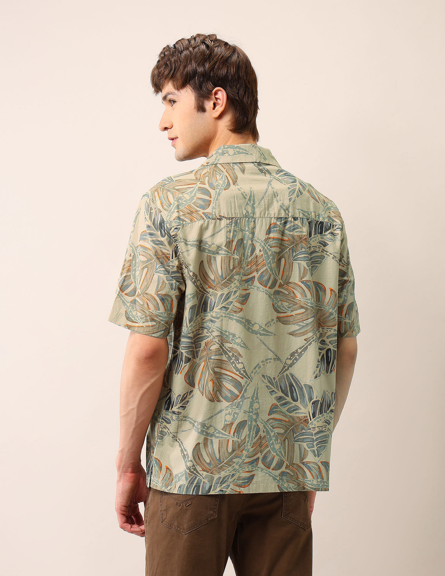 U.S. Polo Assn. Denim Co. Tropical Printed Cuban Shirt