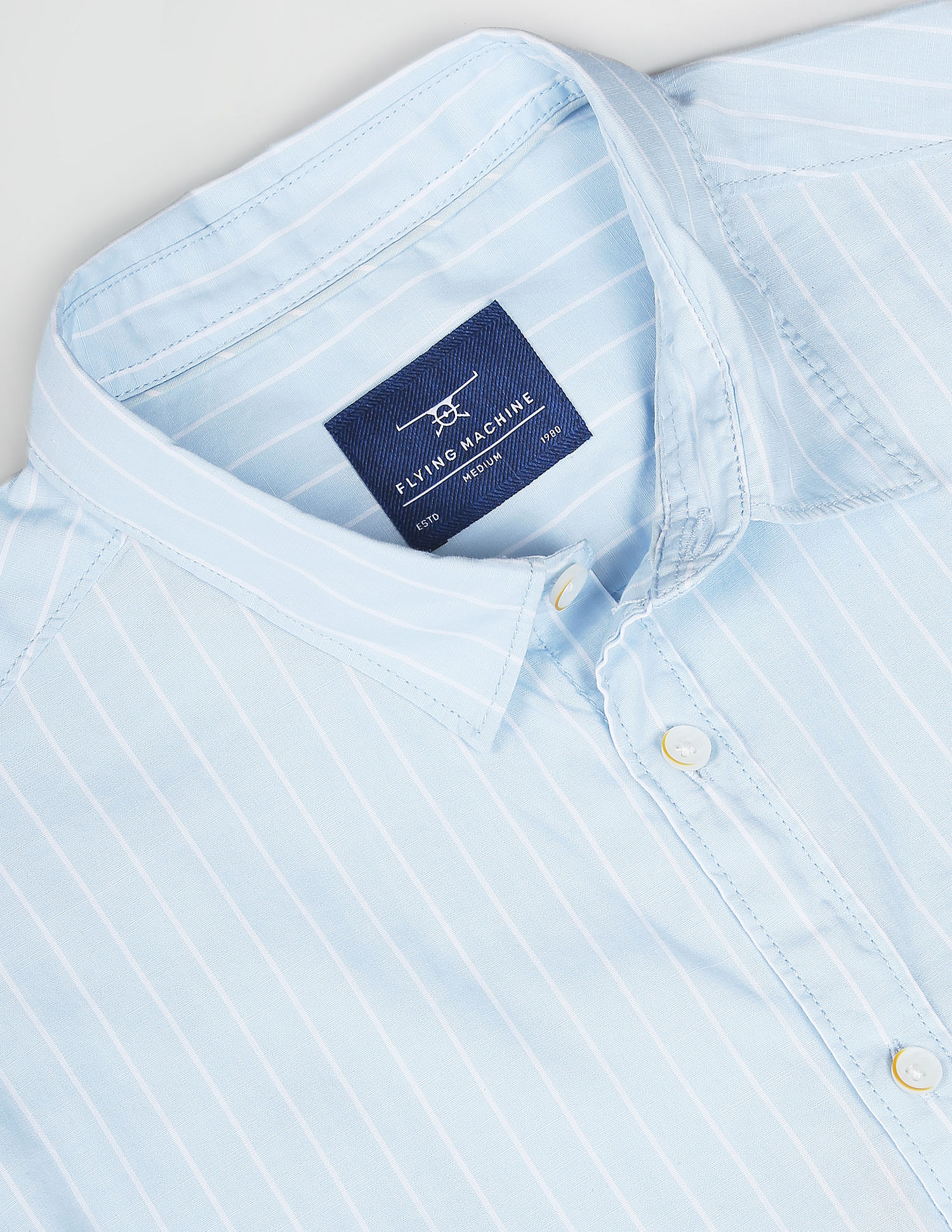 Flying Machine Spread Collar Vertical Stripe Shirt