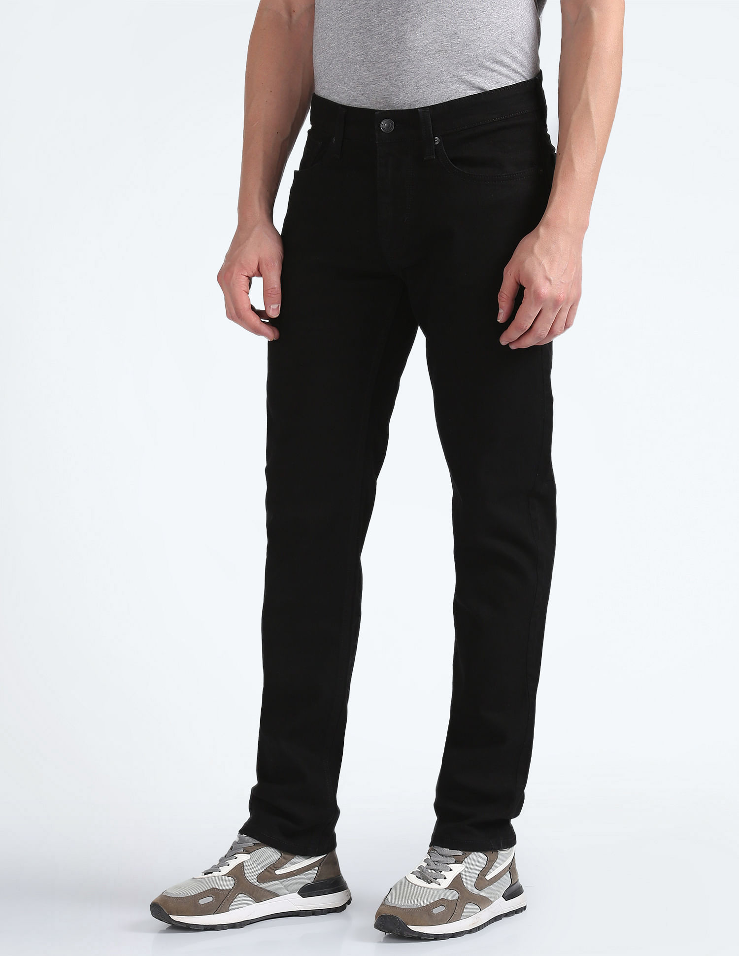 Flying Machine Mid Rise Slim Straight Fit Jeans