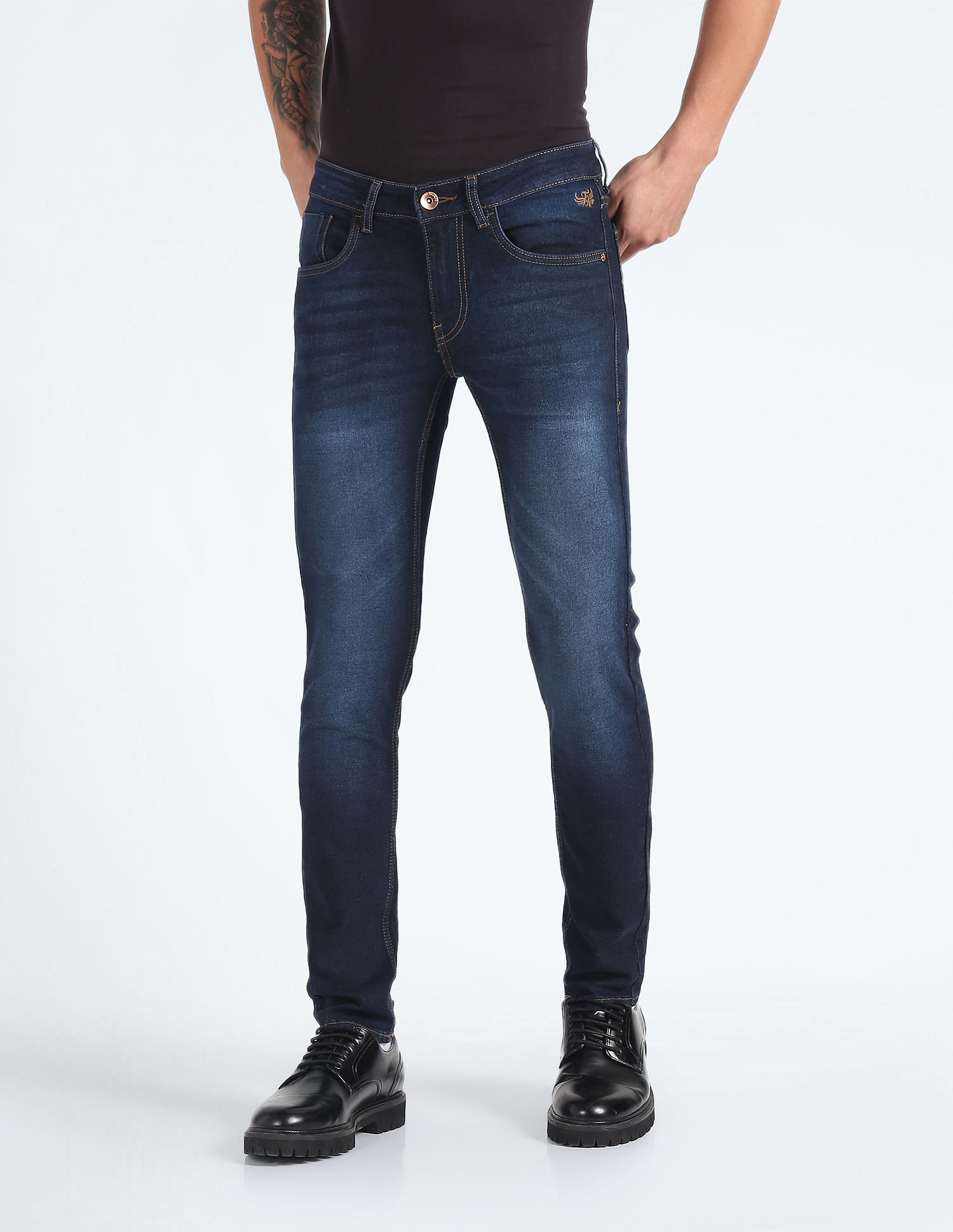 Flying Machine Mid Rise Jackson Skinny Fit Jeans