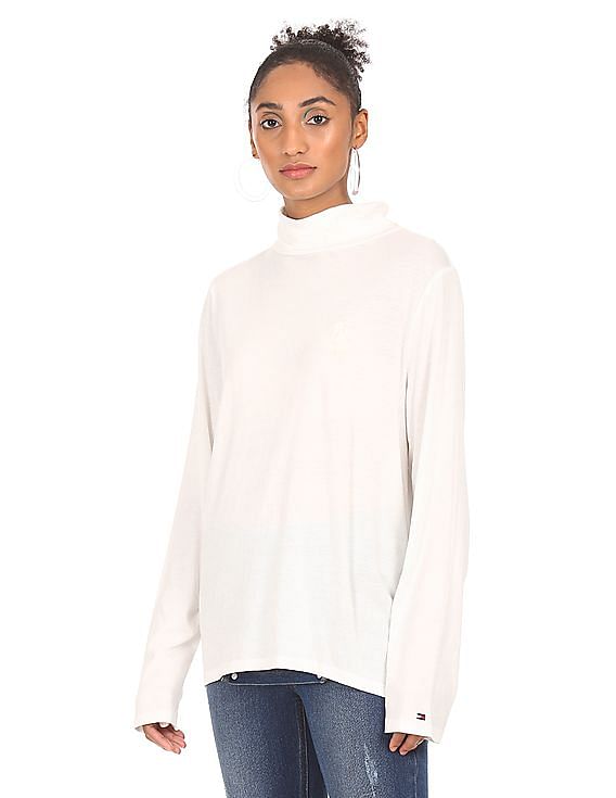 Tommy hilfiger white on sale turtleneck