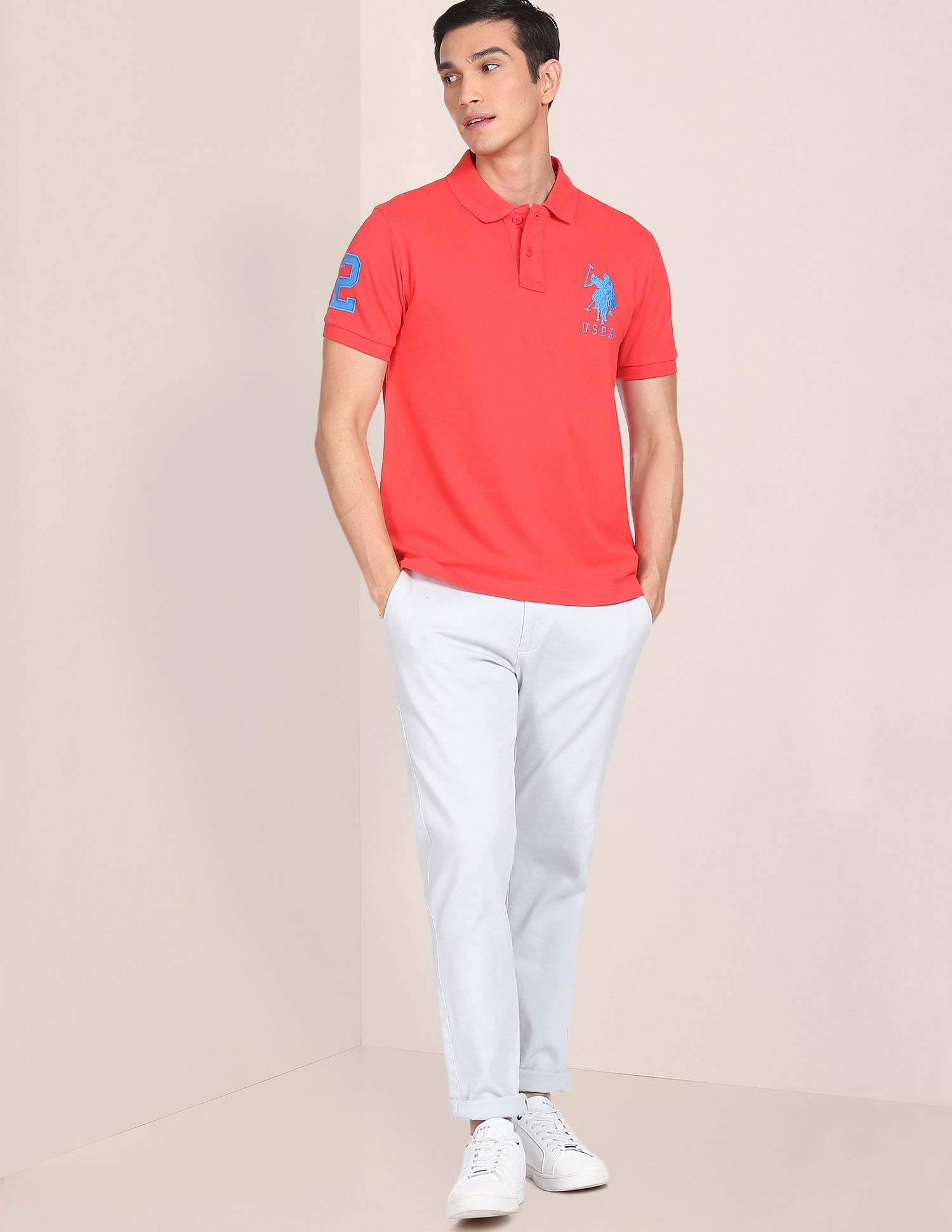U.S. Polo Assn. Compact Cotton Logo Polo Shirt