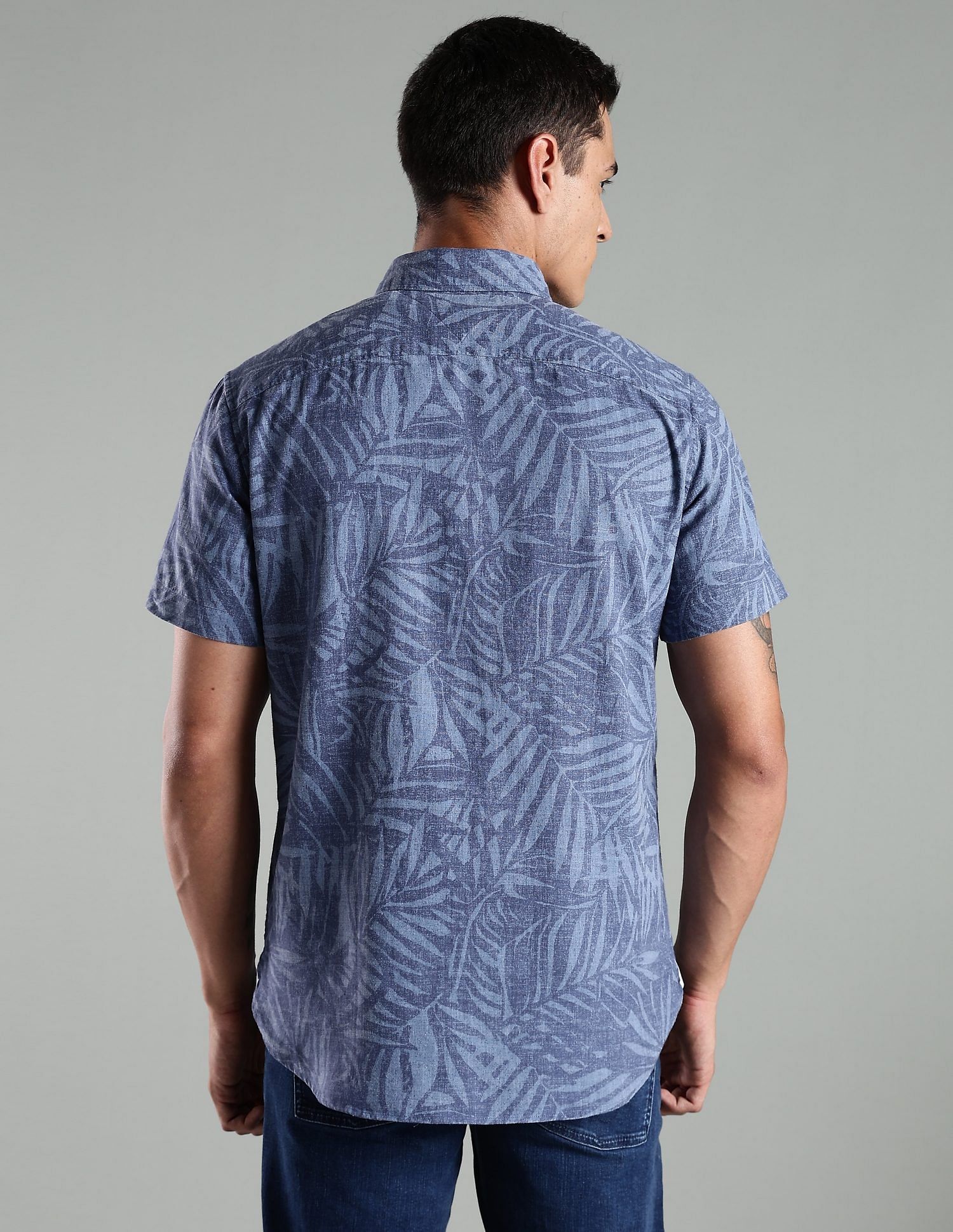 Tommy Hilfiger Printed Regular Fit Cotton Shirt
