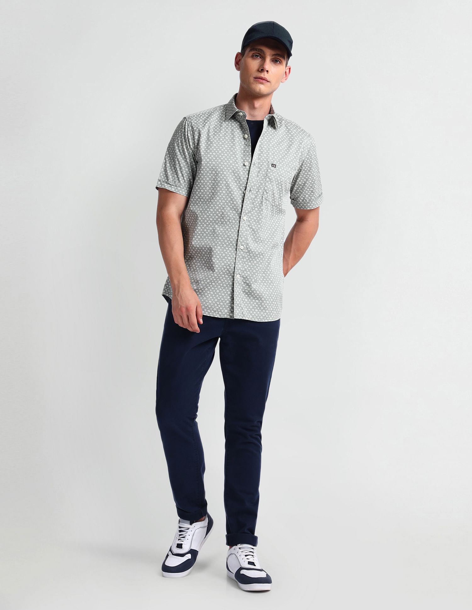 Arrow Sports Floral pattern Cotton Shirt