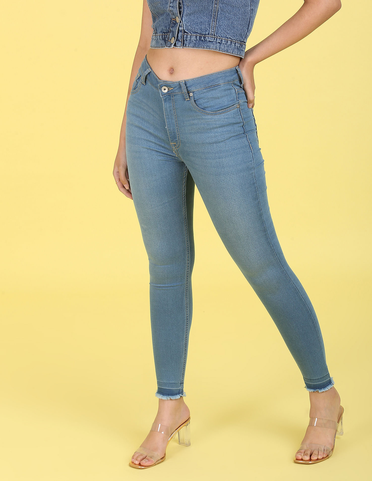 Flying Machine Women High Rise Twiggy Super Skinny Fit Jeans