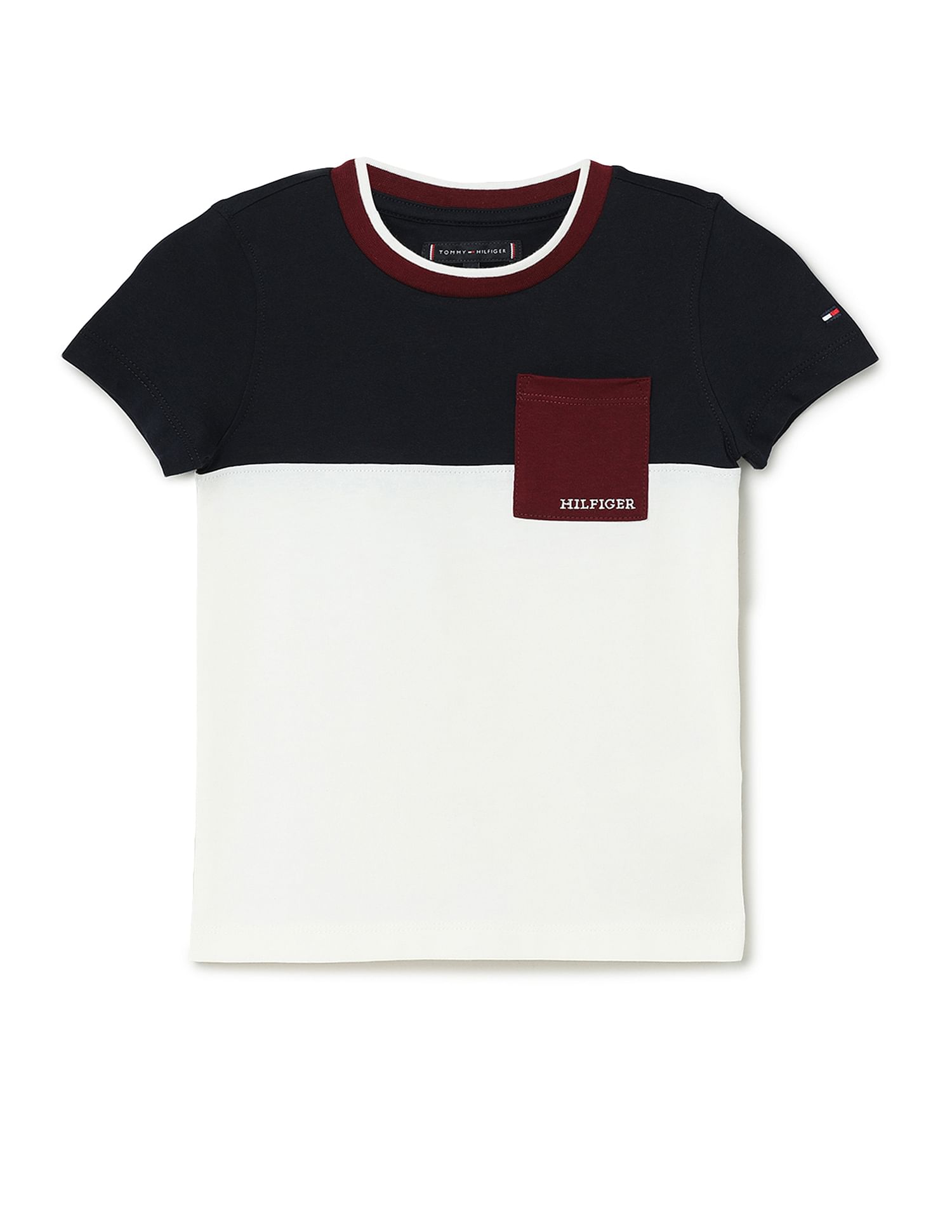Tommy Hilfiger Kids Color Block Cotton T-Shirt