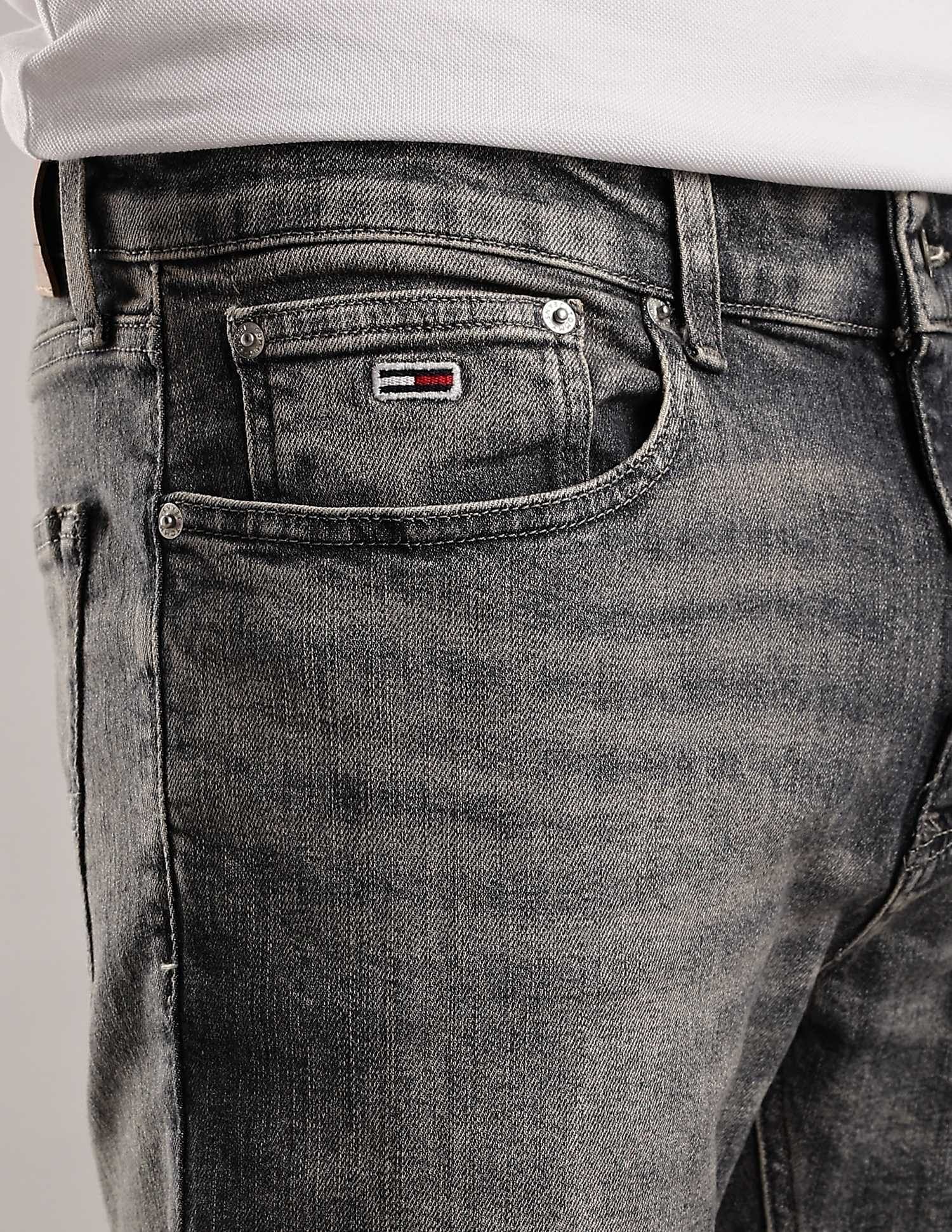 Tommy Hilfiger Mid-Wash Slim-Fit Mid Rise Jeans