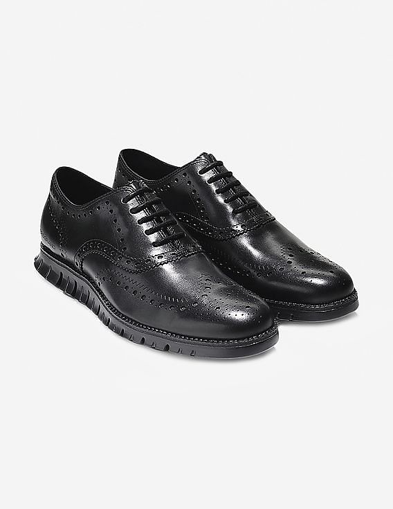 Cole Haan Men Black ZERØGRAND Wingtip Oxford