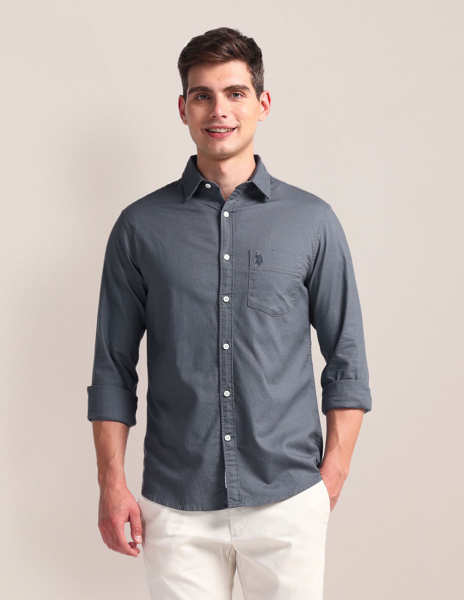 U.S. Polo Assn. Solid Dobby Shirt