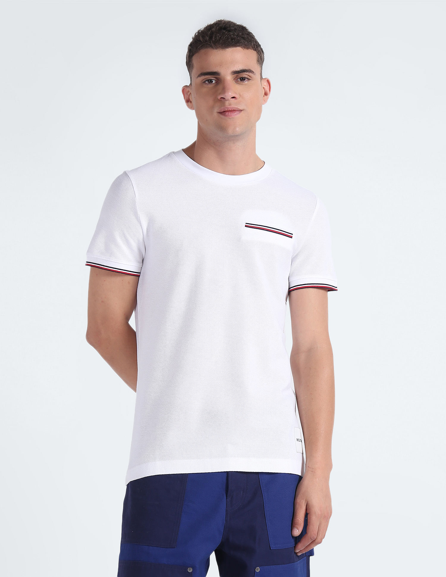 Tommy Hilfiger Honeycomb Knit Signature T-Shirt