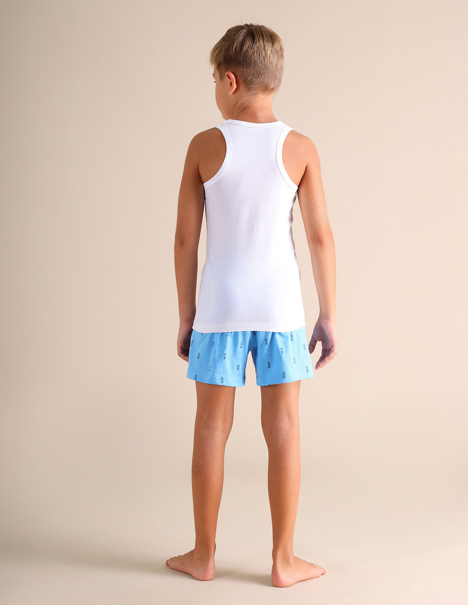 USPA Innerwear Boys Sleeveless Solid EKV02 Cotton Vest - Pack Of 2