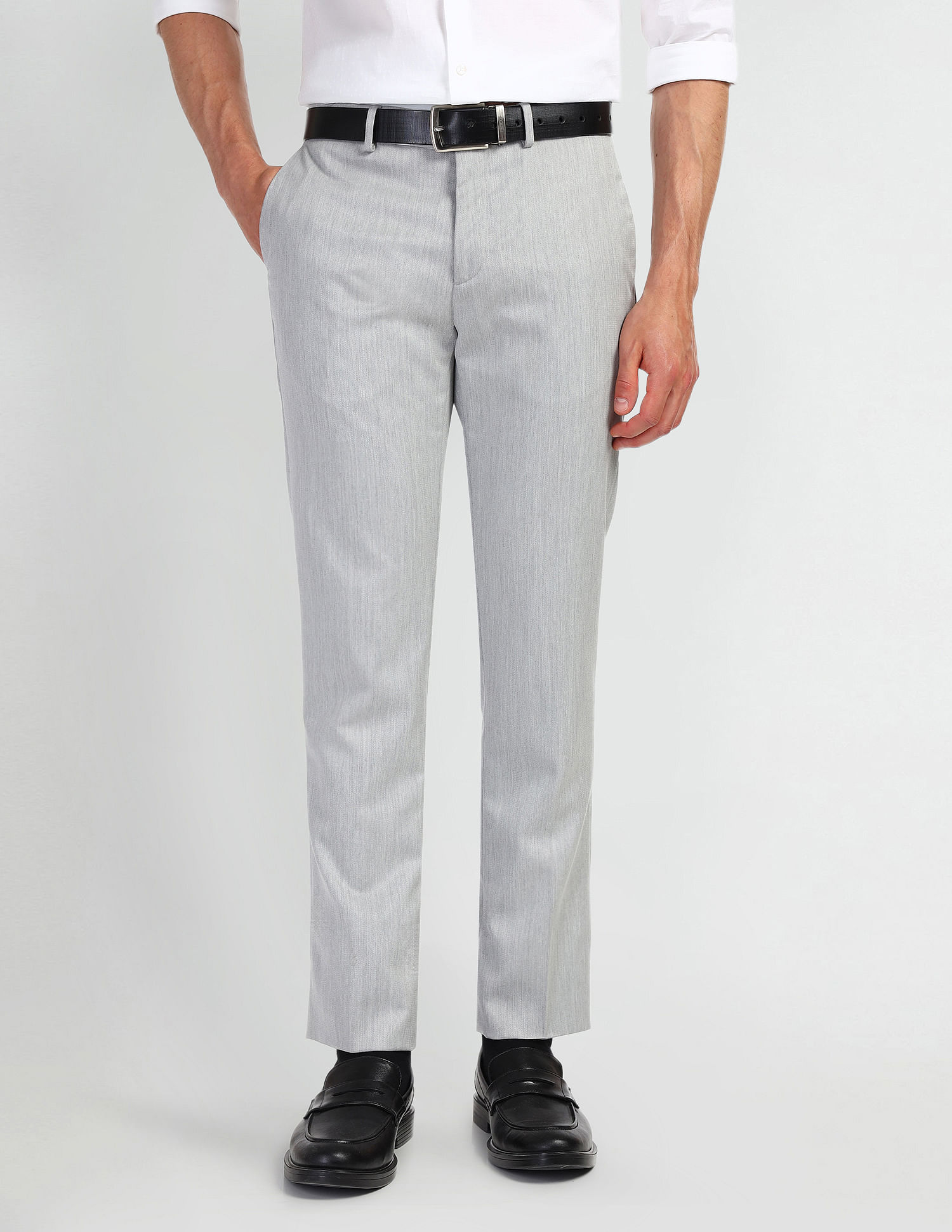 Arrow Mid Rise Carson Tapered Fit Trousers