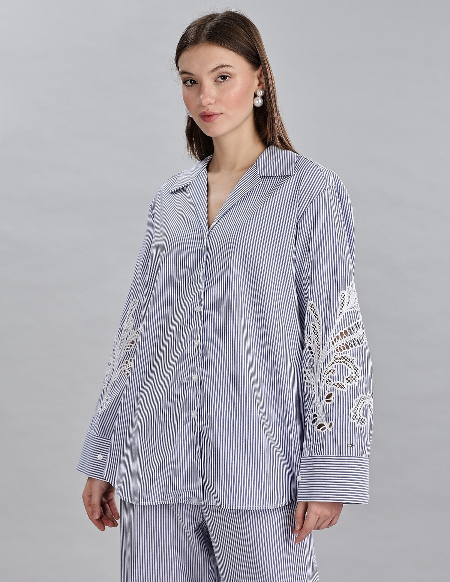 Tommy Hilfiger Striped Relaxed-Fit Cotton Shirt