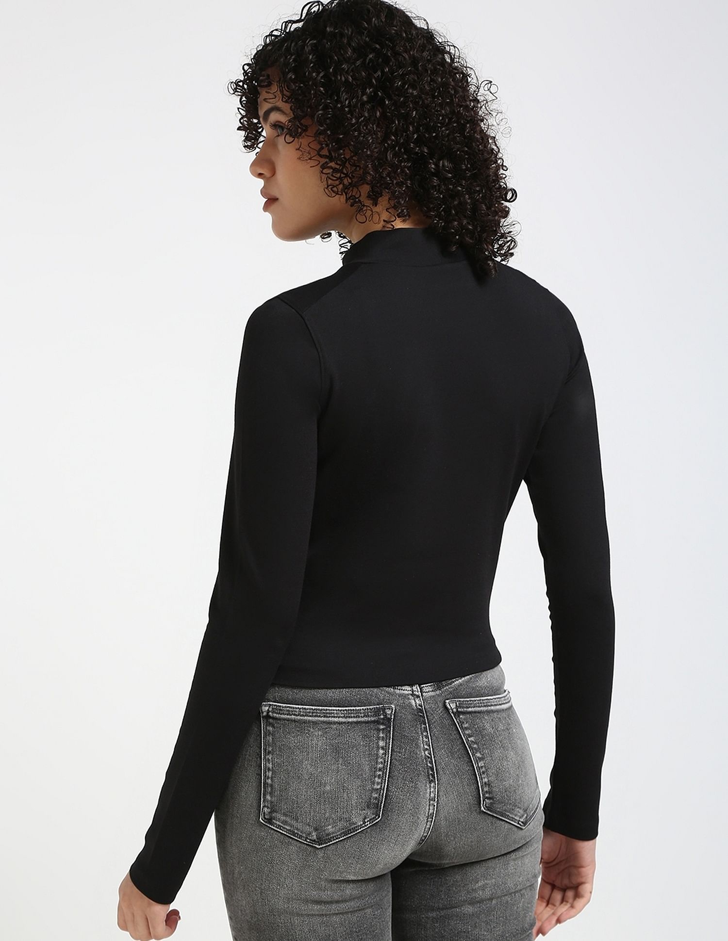 Calvin Klein Jeans Slim-Fit Viscose Mock Neck Top