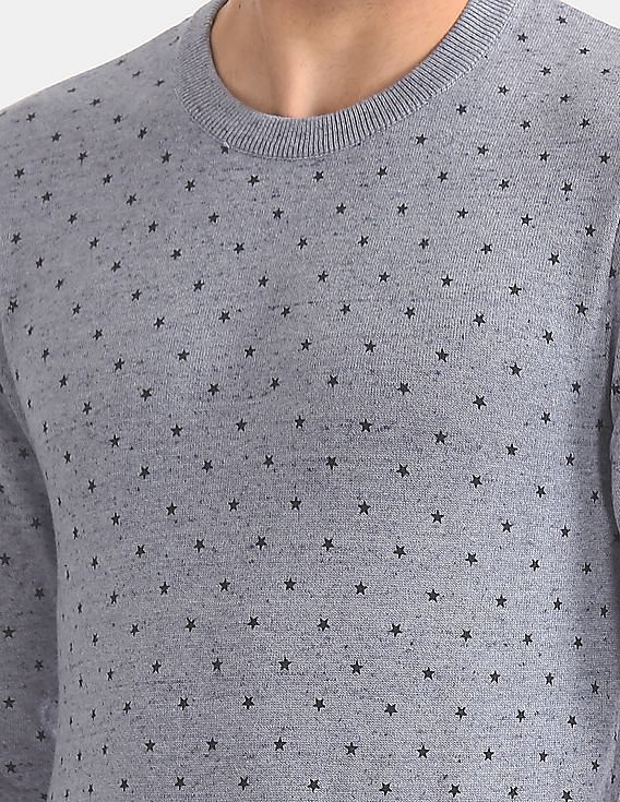 U.S. Polo Assn. Denim Co. Star Print Crew Neck Sweater
