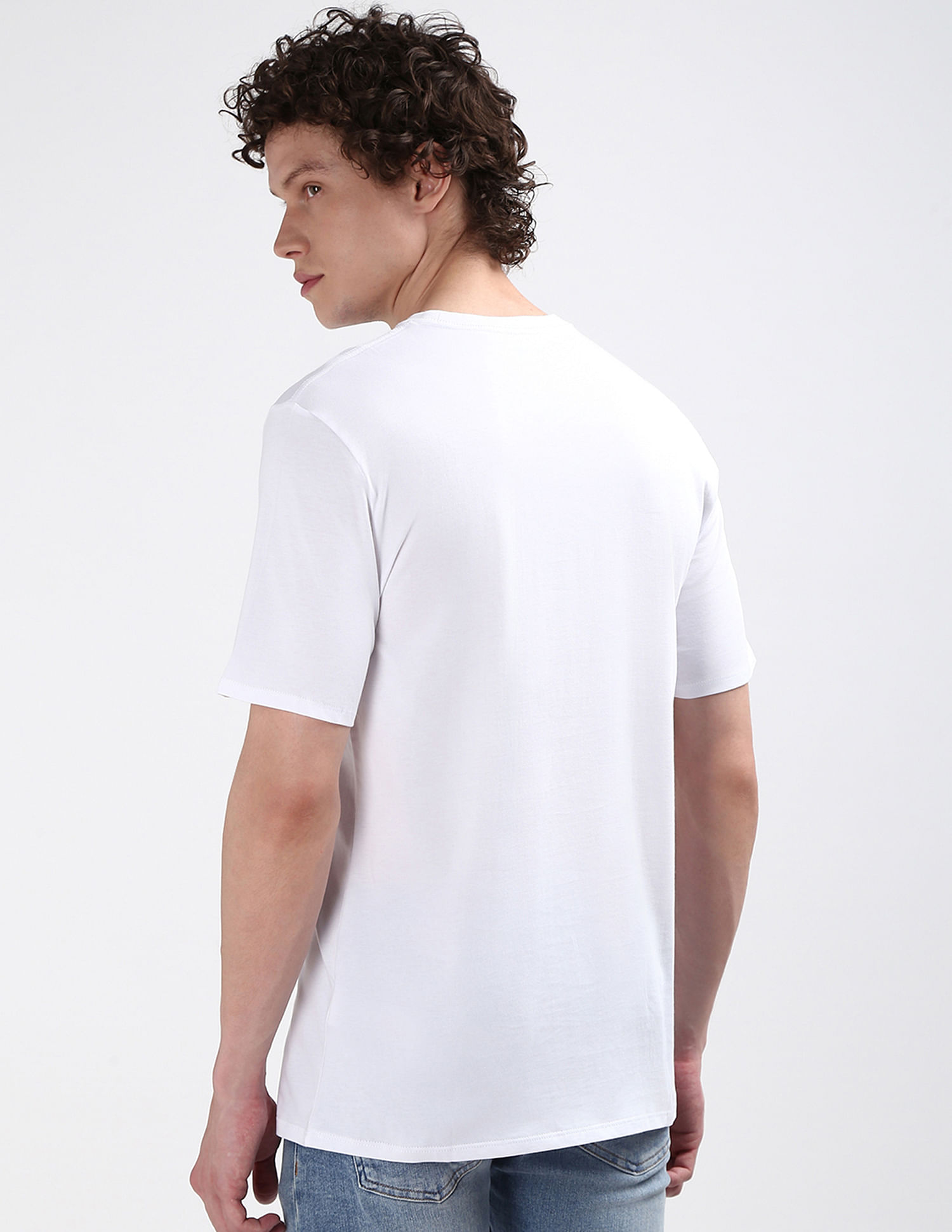 Calvin Klein Brand Print Cotton T-Shirt