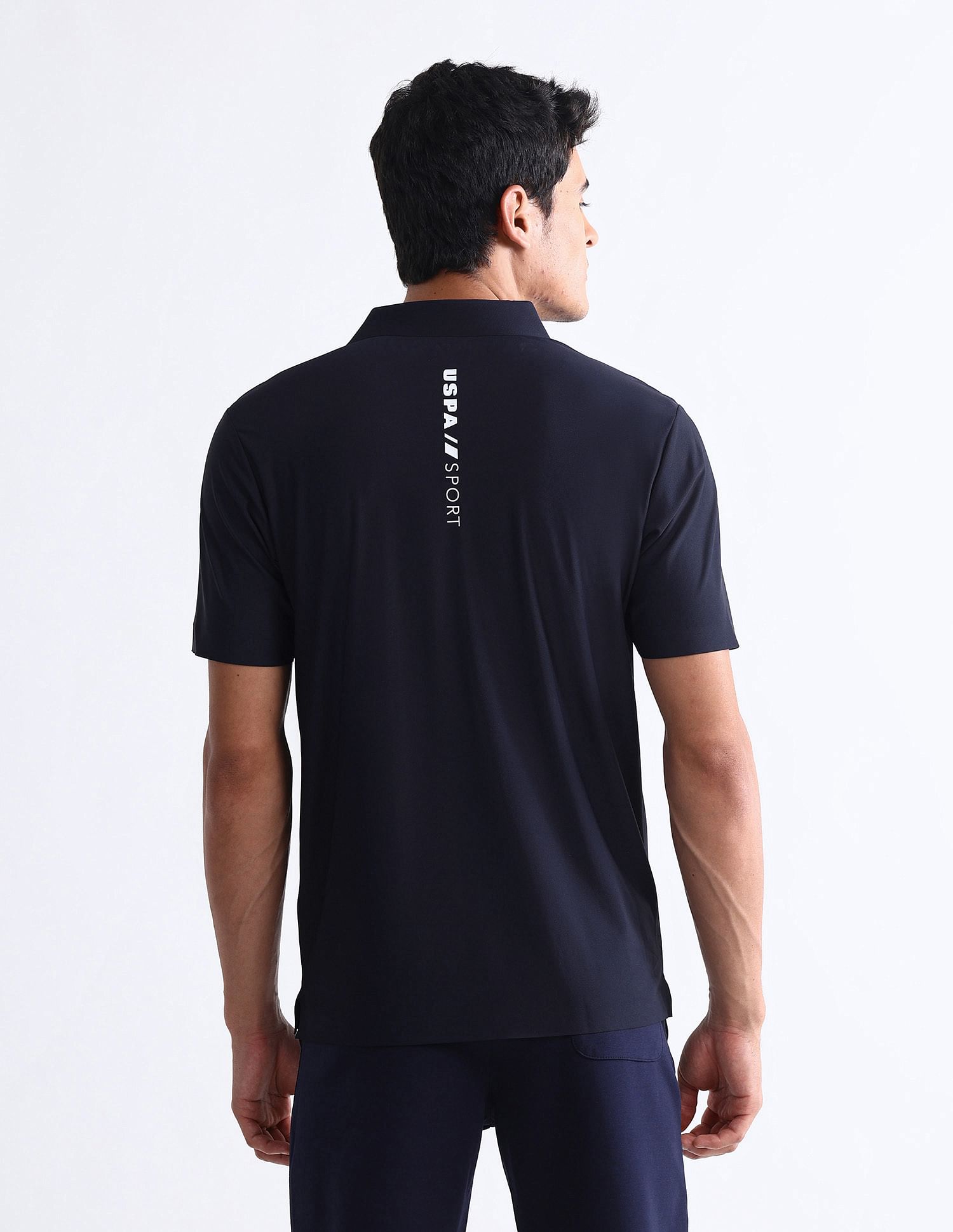 USPA Active Solid Slim Fit Polo Shirt
