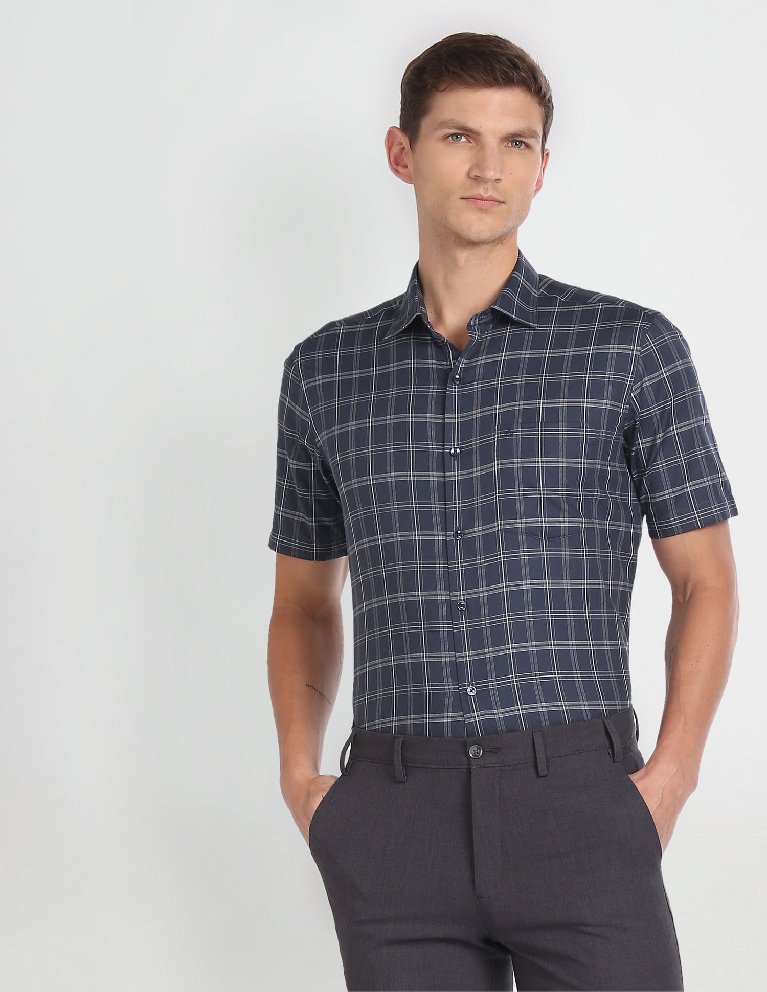 Arrow Tartan Check Cotton Shirt