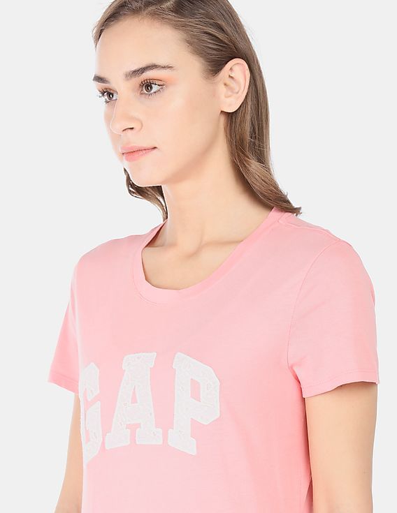 トップス ALEXIA STAM Logo Crew Neck Tee pink トップス ALEXIA STAM Logo Crew Neck Tee pink Logo Crew Neck