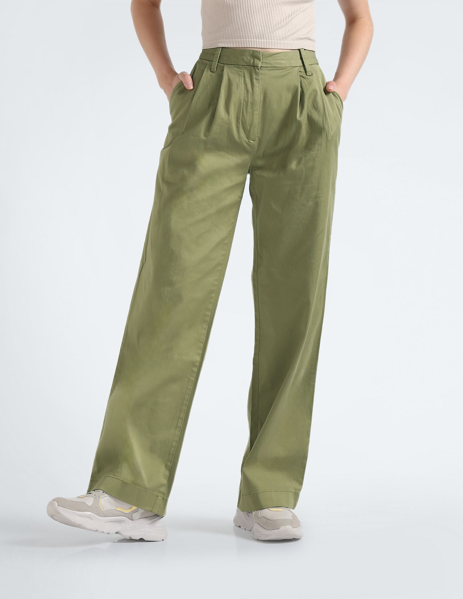 Calvin klein green pants hotsell