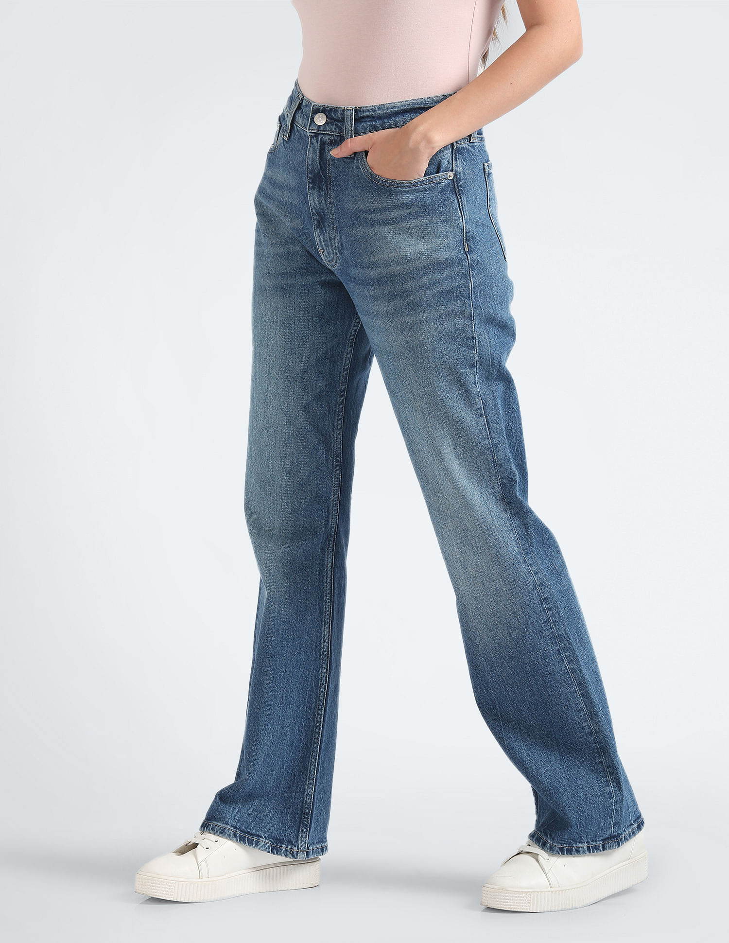 Calvin Klein Jeans Mid-Rise Bootcut Jeans