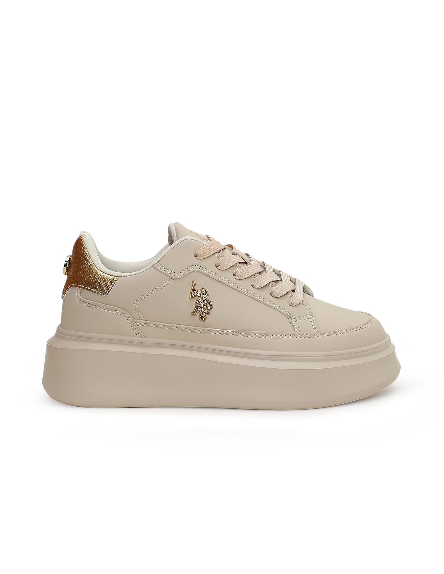 U.S. Polo Assn. Women Round Toe Solid Eleanaor Sneakers