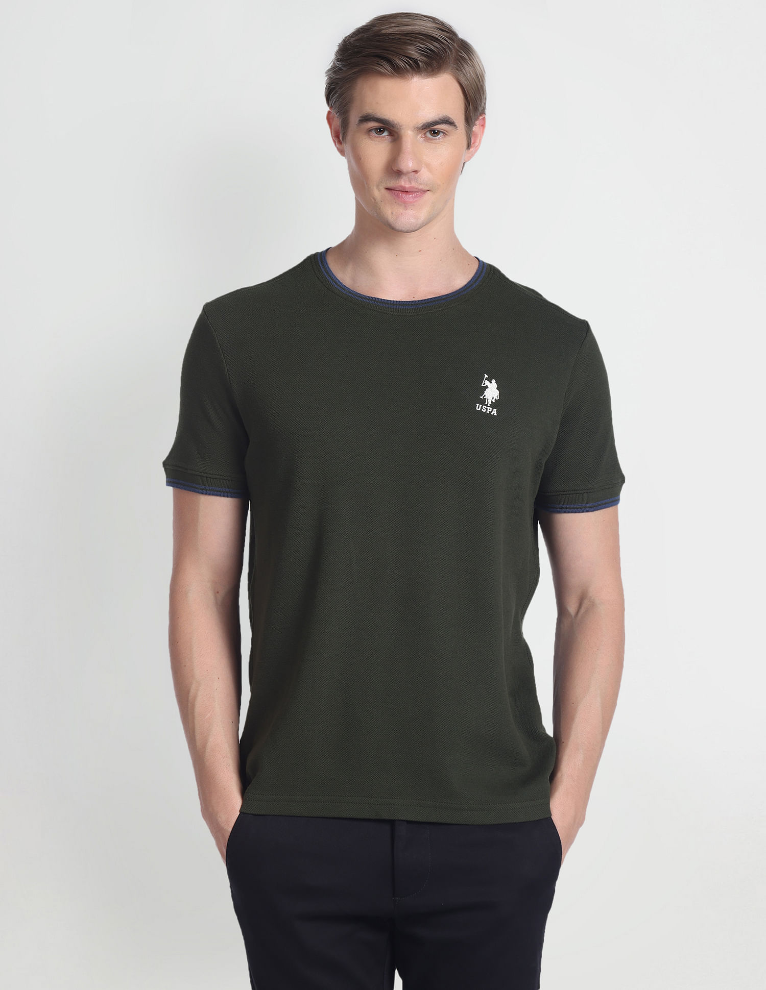 U.S. Polo Assn. Denim Co. Cotton Pique Solid T-Shirt