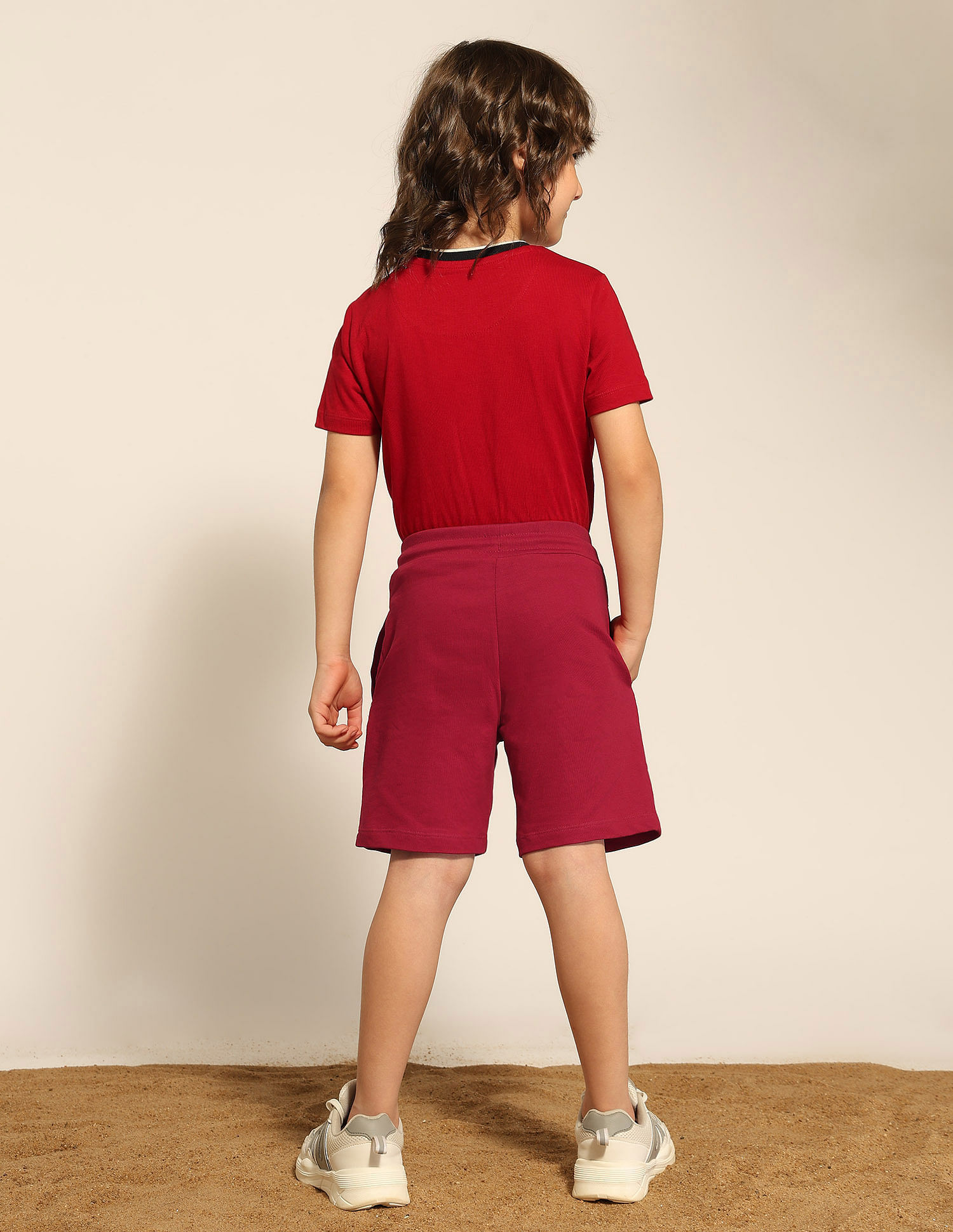 U.S. Polo Assn. Kids Boys Pure Cotton Mid Rise Shorts