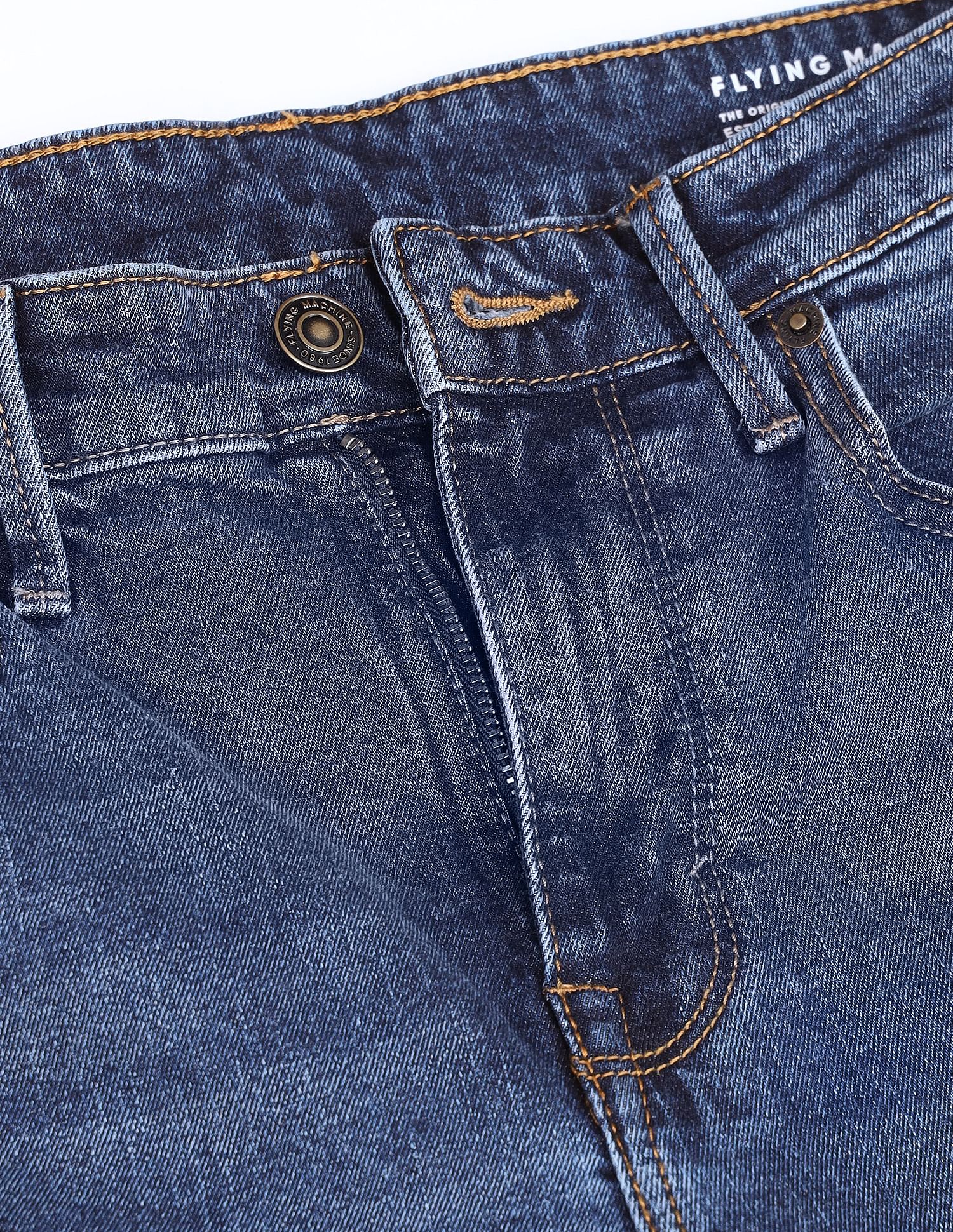 Flying Machine Slash Slim Tapered Stone Wash Jeans