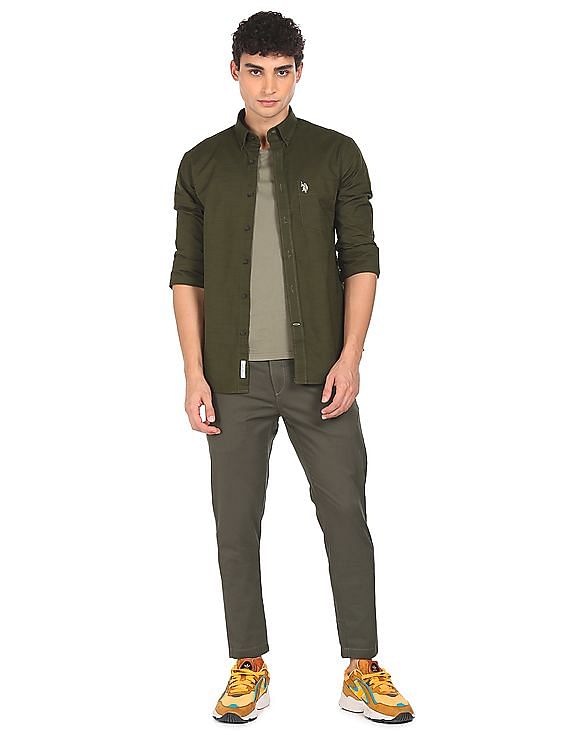 U.S. Polo Assn. Austin Tapered Fit Solid Trousers