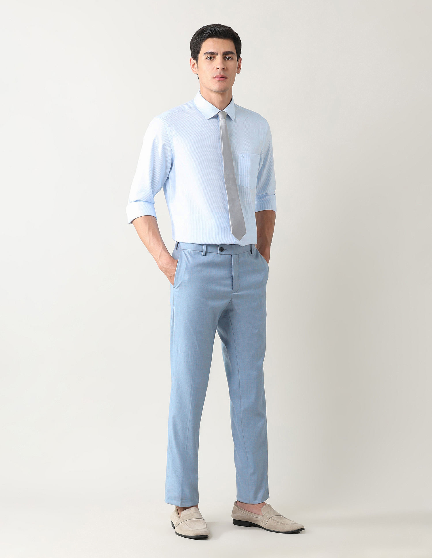 Arrow Manhattan Slim Fit Textured Shirt