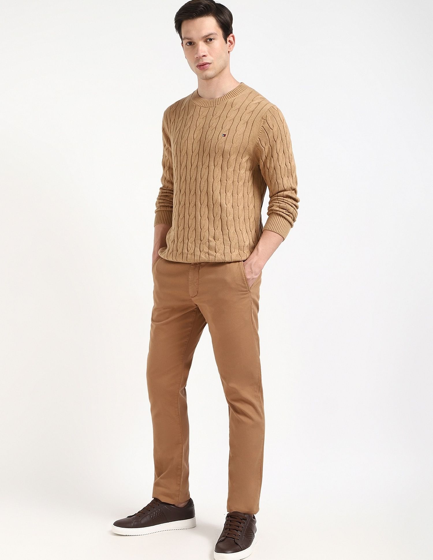 Tommy Hilfiger Cable-Knit Regular-Fit Cotton Sweater