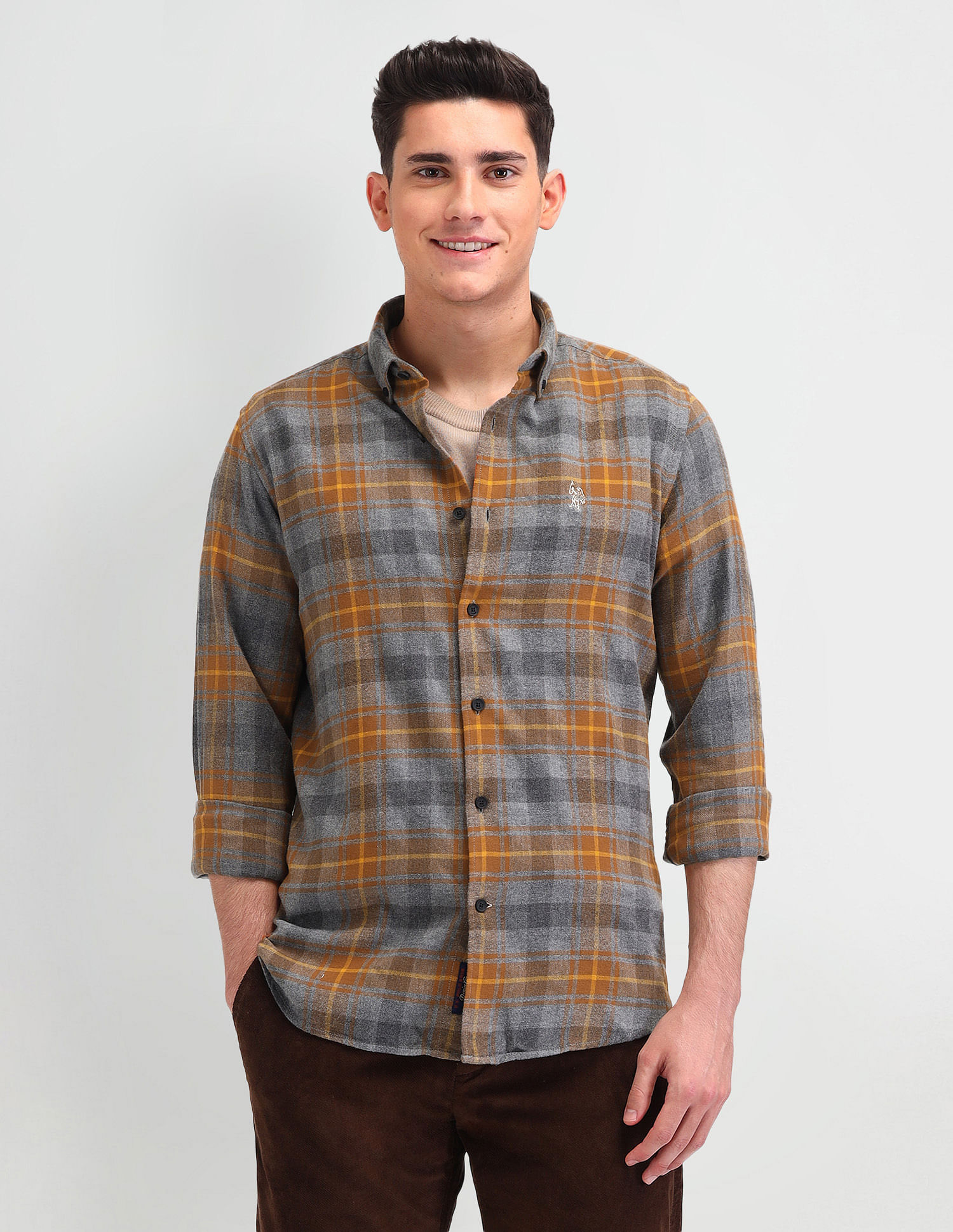U.S. Polo Assn. Denim Co. Tartan Checked Corduroy Shirt