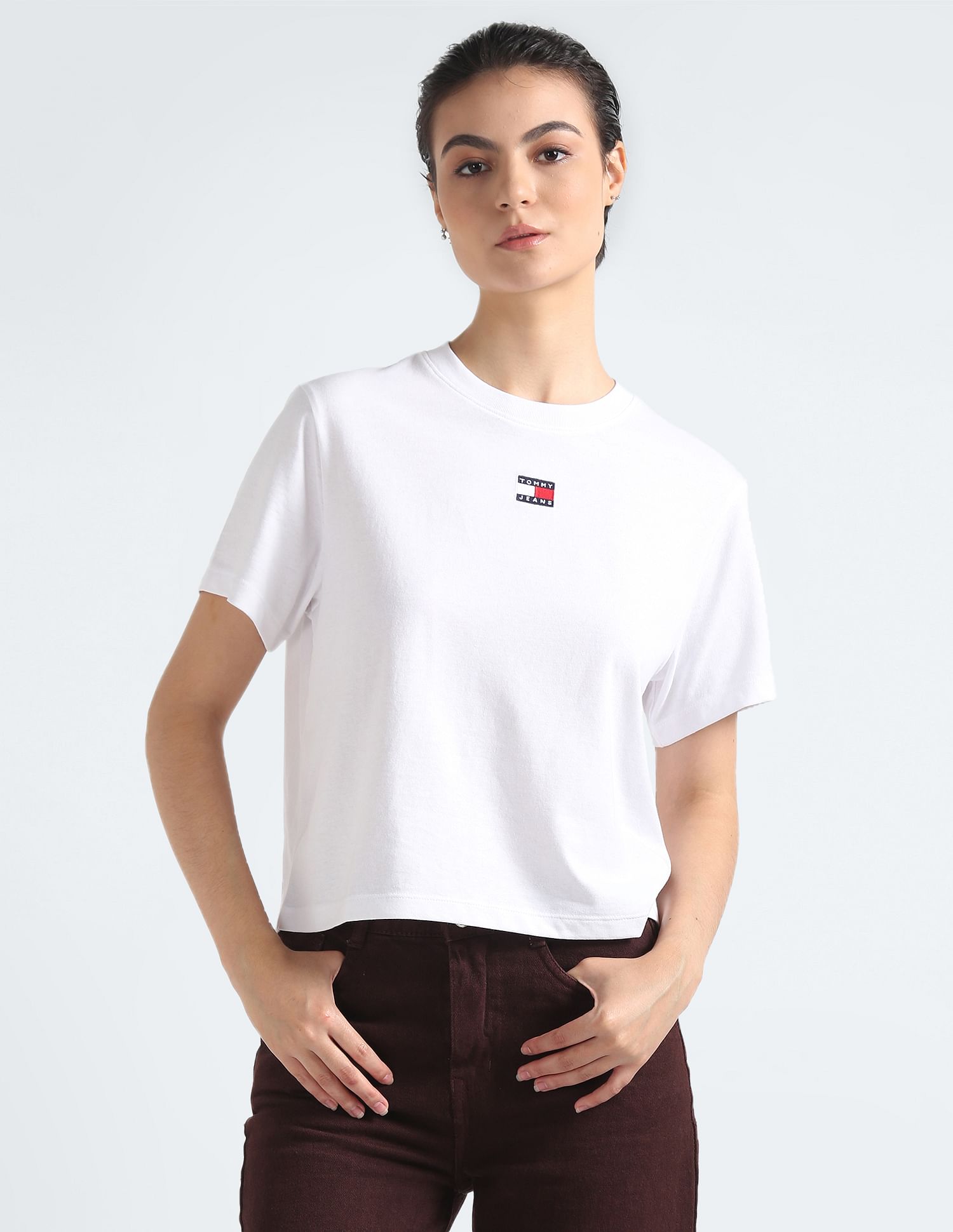 Buy Tommy Hilfiger Logo Badge Boxy T Shirt NNNOW