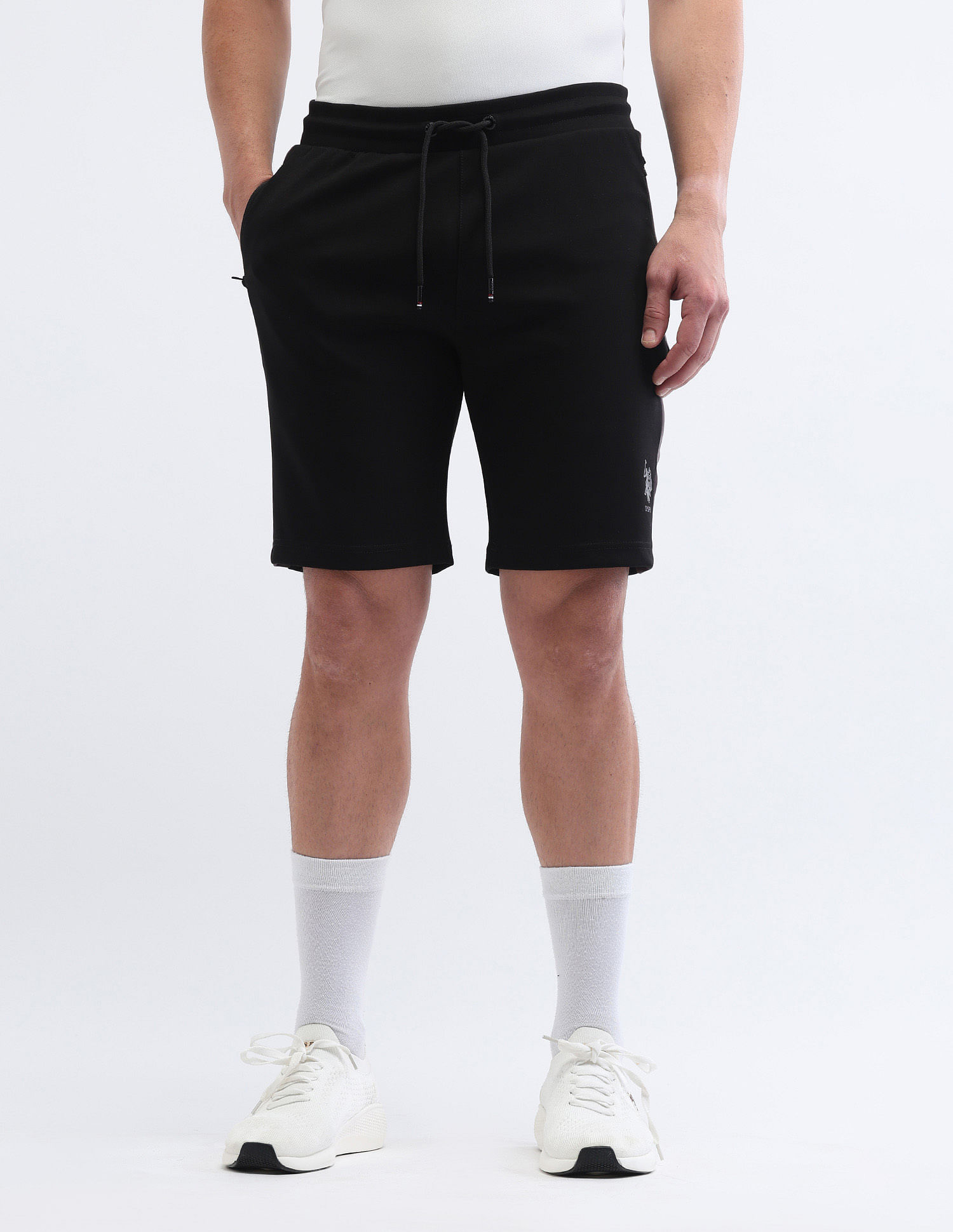 USPA Active Solid Slim Fit Shorts