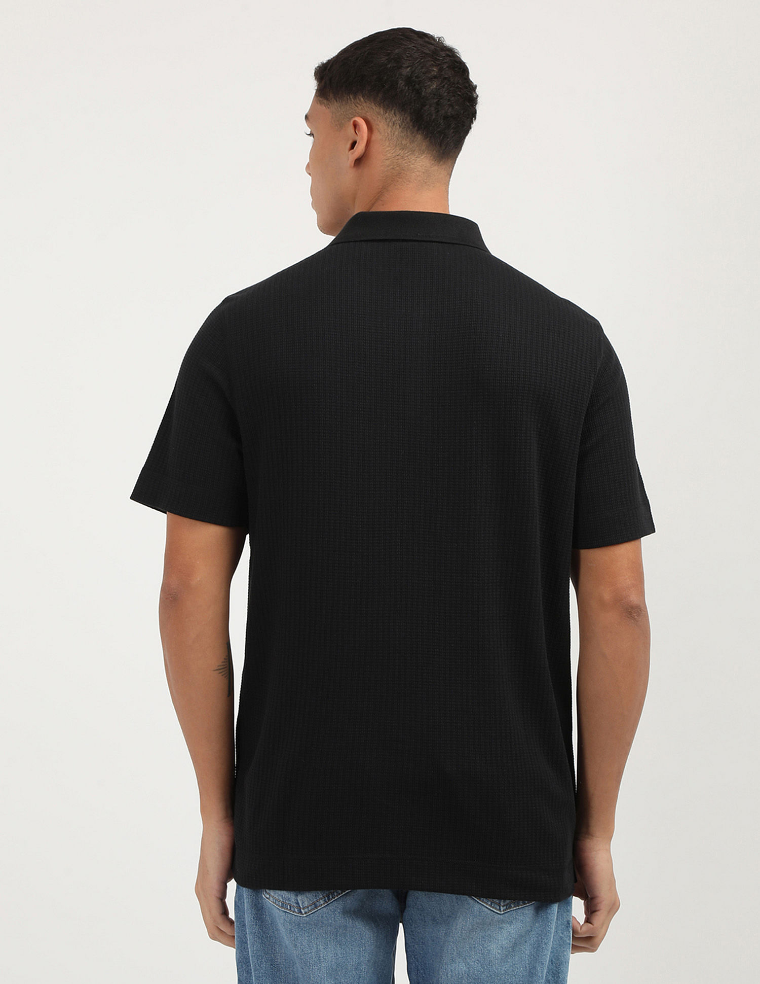 Calvin Klein Drop Needle Waffle Polo Shirt