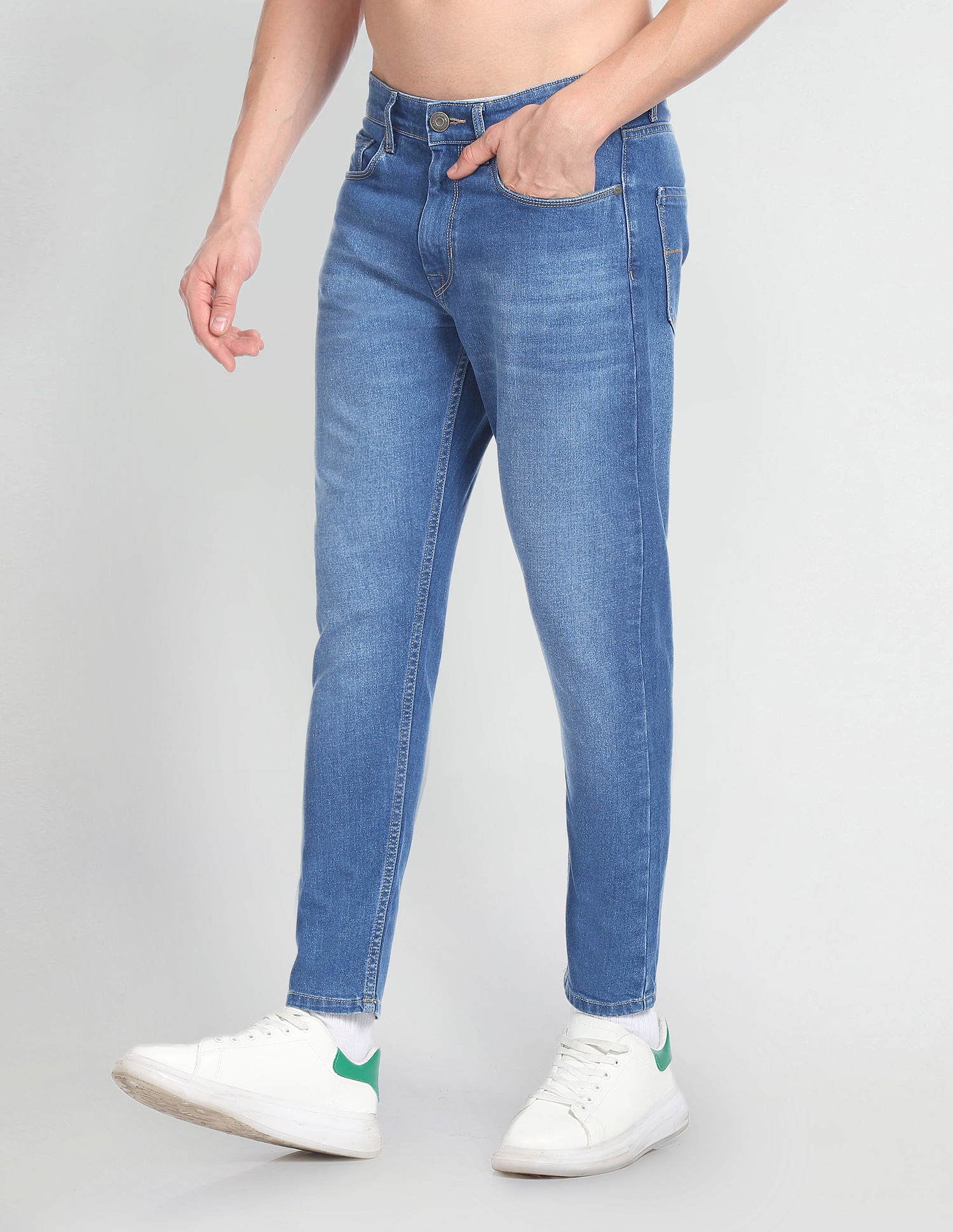 Flying Machine Stone Wash Mankle Slim Fit Jeans