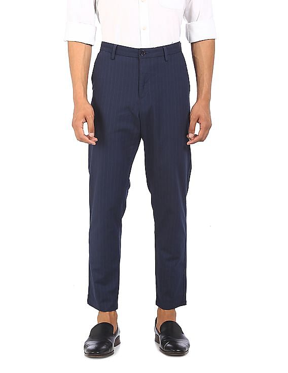 U.S. Polo Assn. Mid Rise Striped Smart Casual Trousers