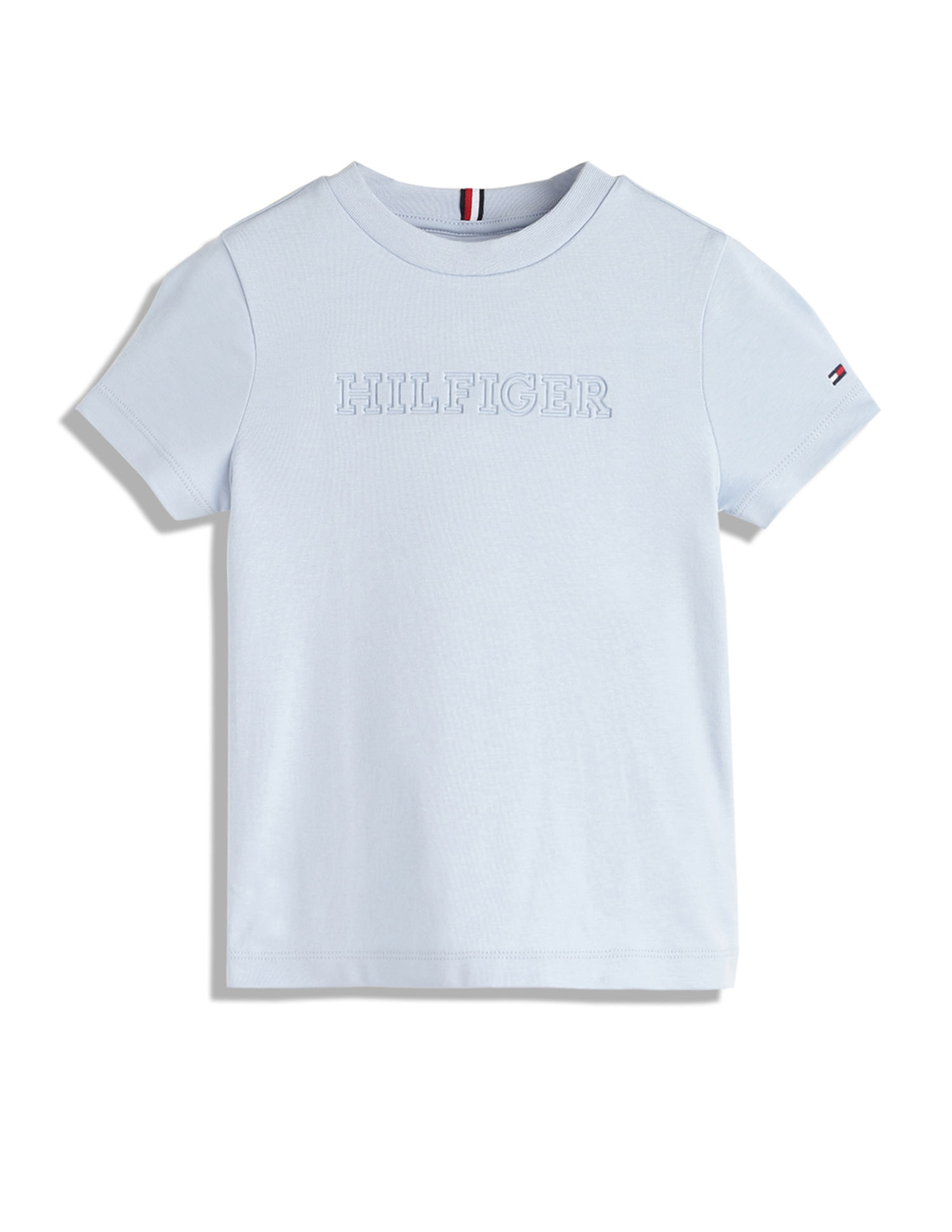 Tommy Hilfiger Kids Boys Debossed Monotype T-Shirt