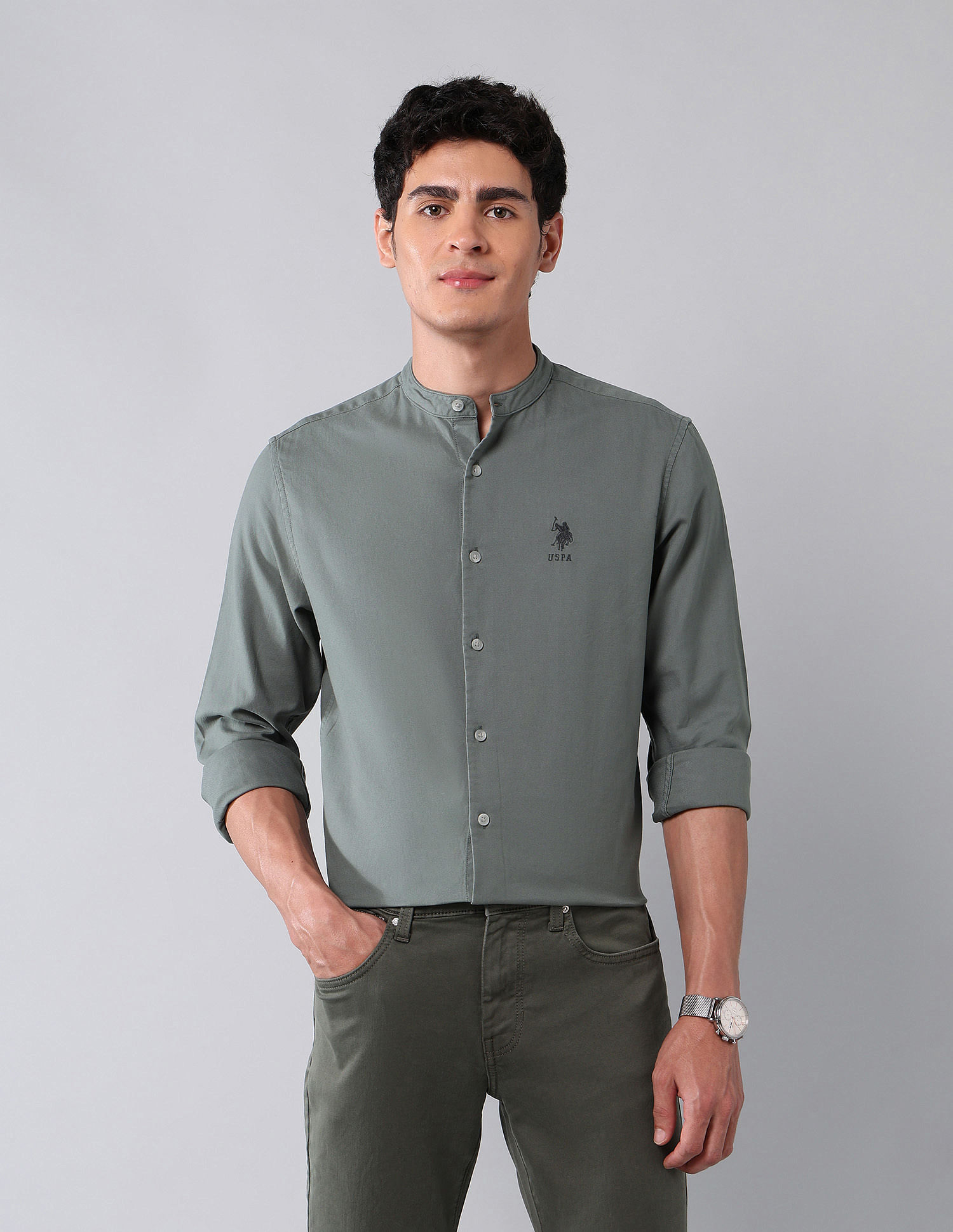 U.S. Polo Assn. Denim Co. Pure Cotton Regular Fit Twill Shirt