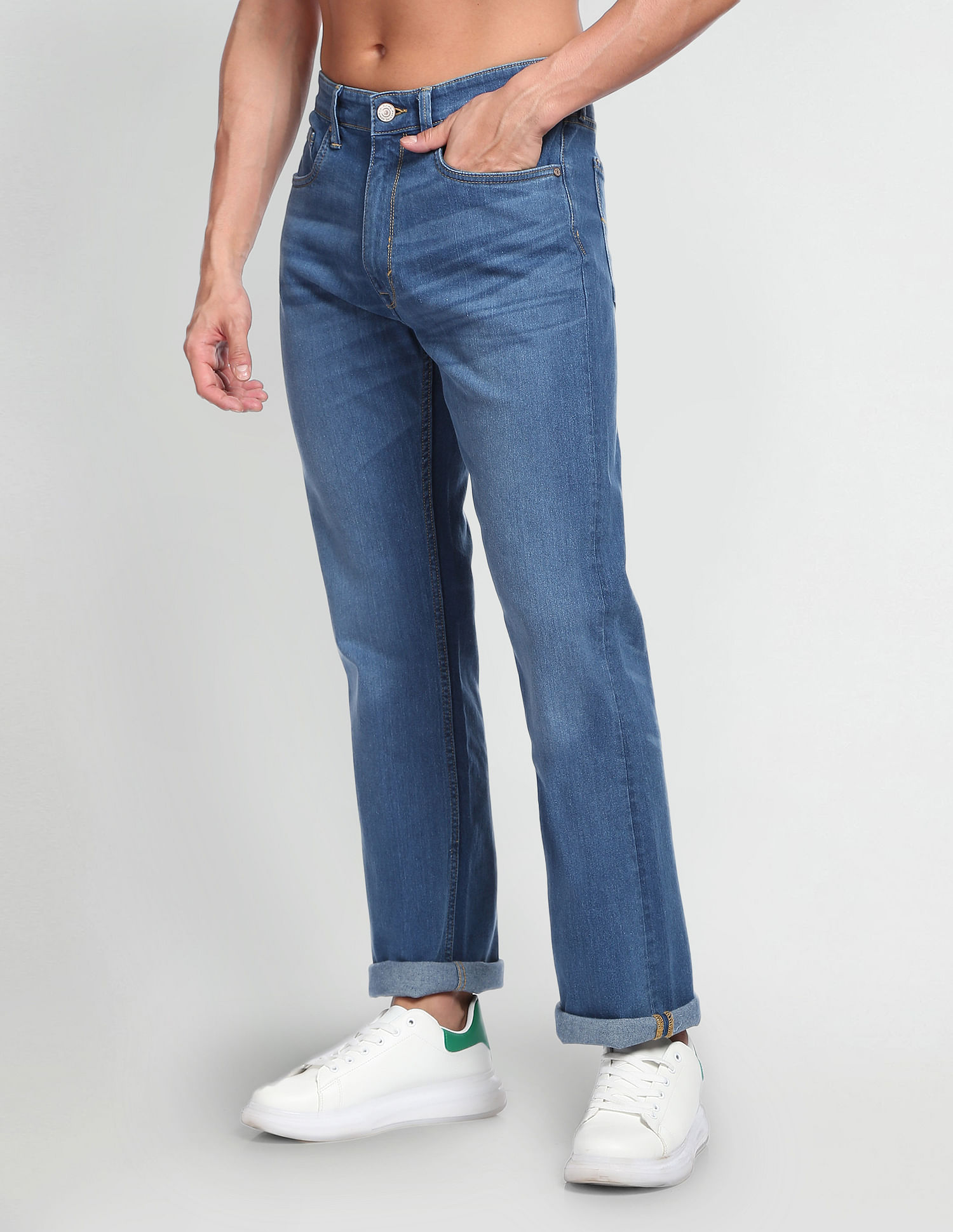 Flying Machine Bruce Bootcut Stone Wash Jeans