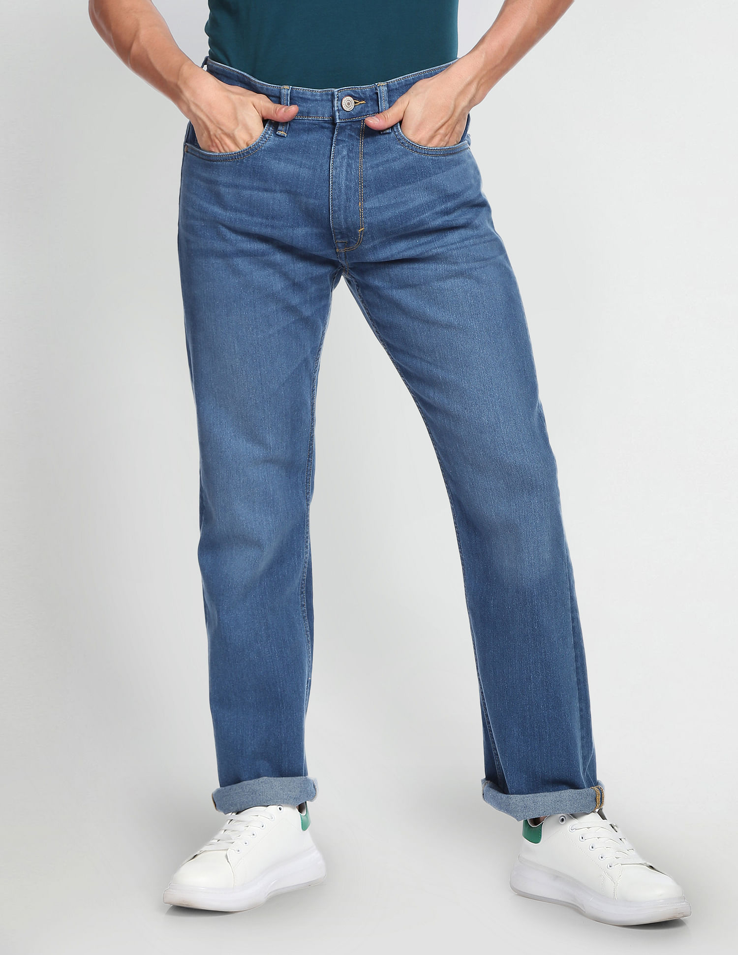Flying Machine Bruce Bootcut Stone Wash Jeans