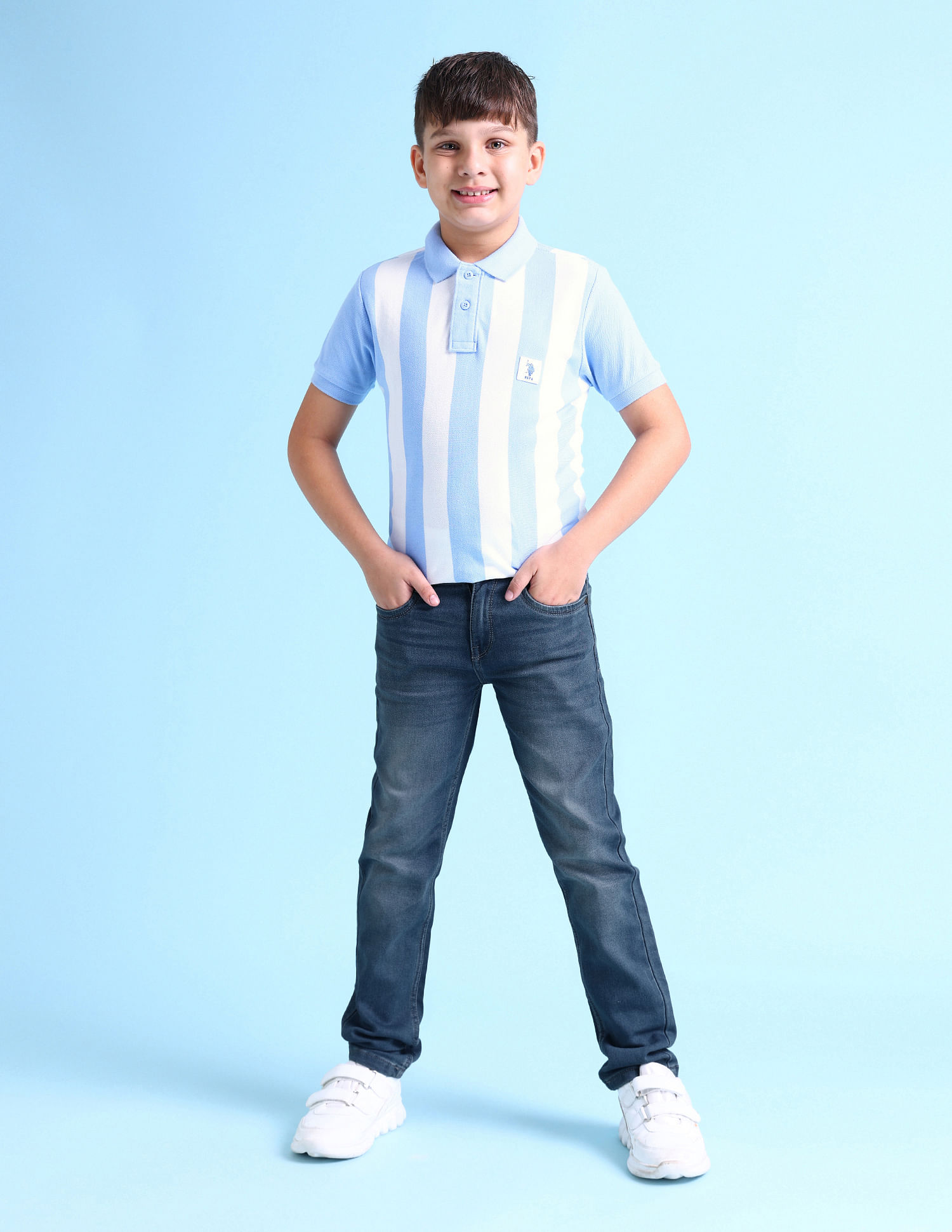 U.S. Polo Assn. Kids Stone Wash Slim Fit Jeans