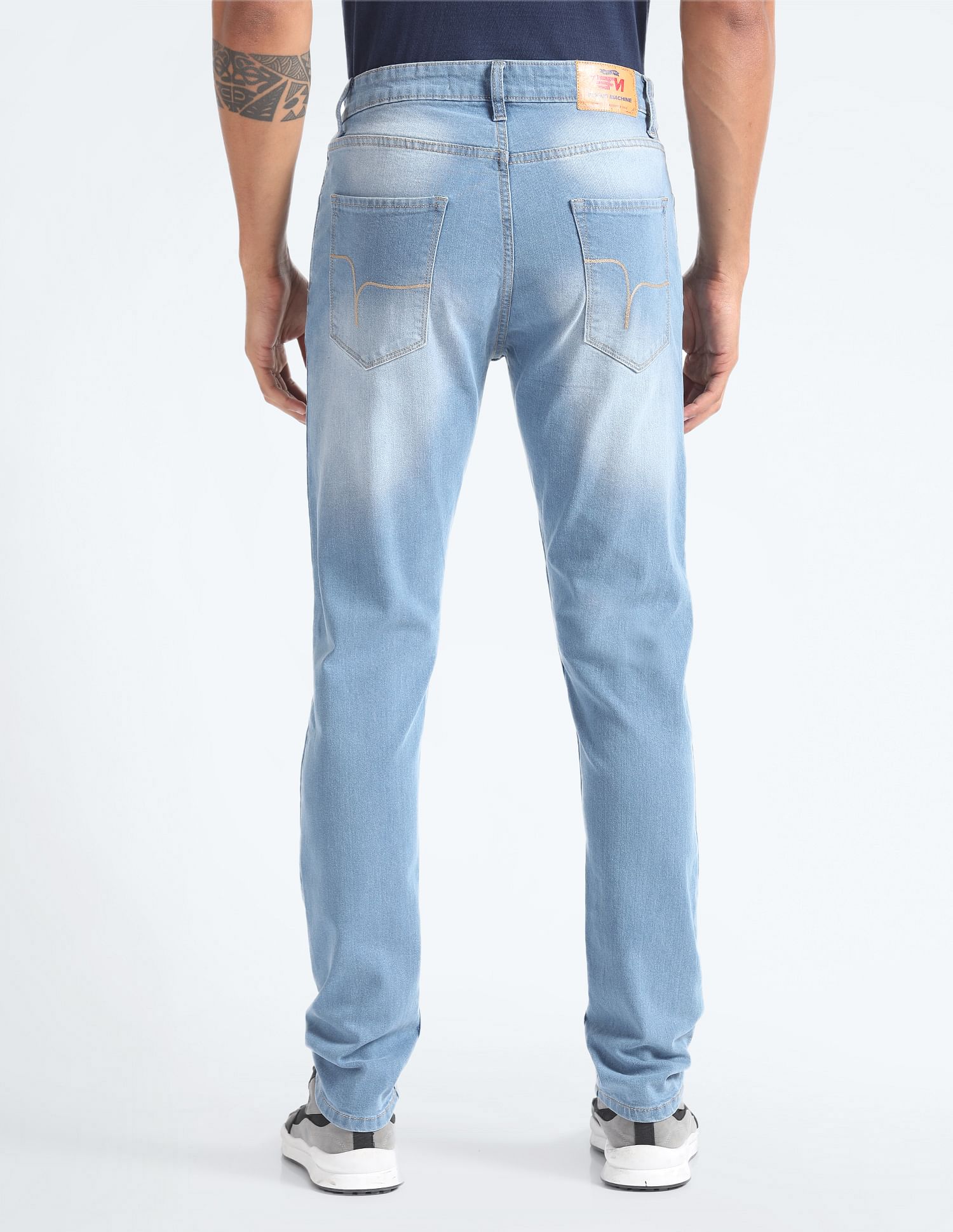 Flying Machine Stone Wash Mid Rise Jeans