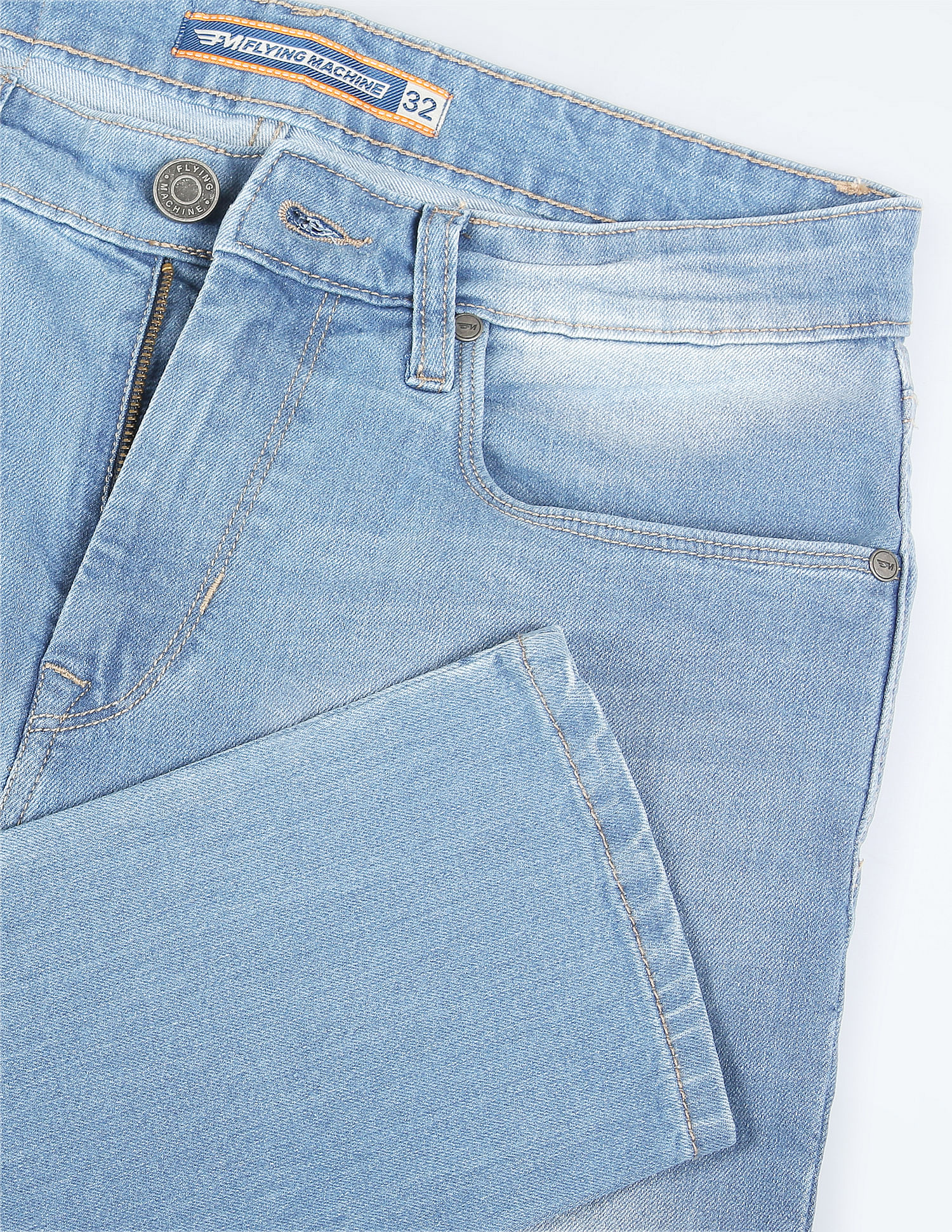 Flying Machine Stone Wash Mid Rise Jeans