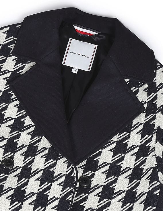 Buy Tommy Hilfiger Women Navy And White Wool Blend