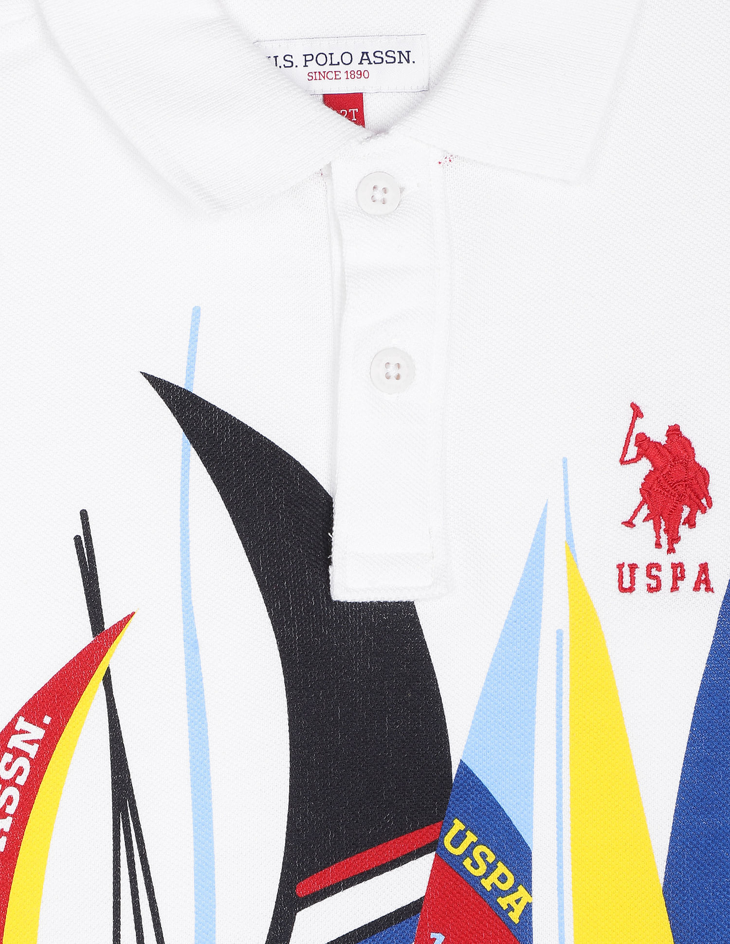 U.S. Polo Assn. Kids Graphic Print Pique Polo Shirt